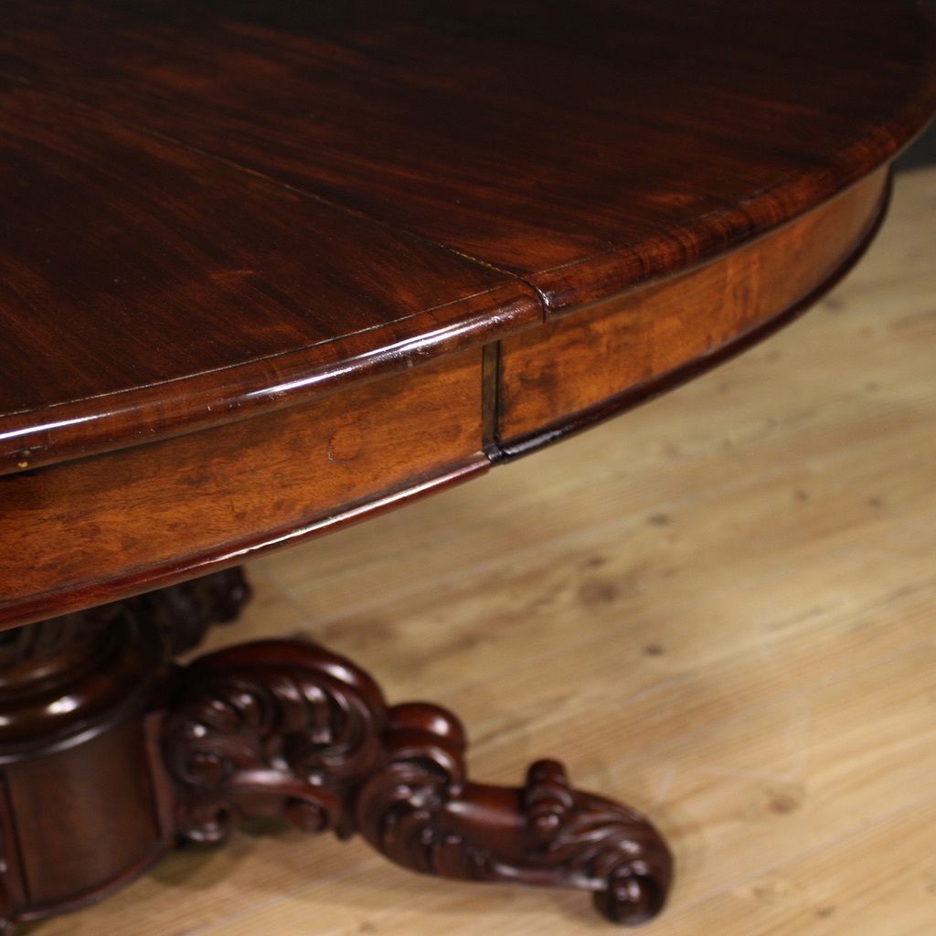 Furniture 19th Century Extendable Mahogany Table photo