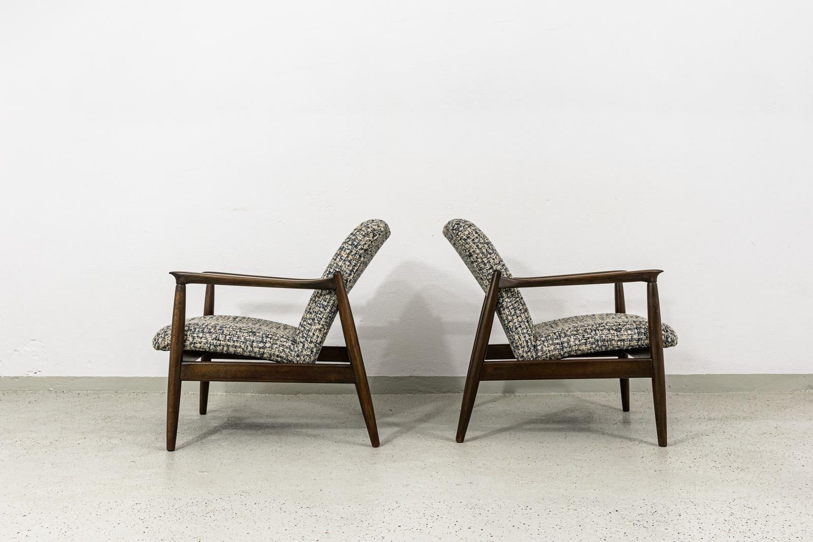 Mid Century Armchairs By Edmund Homa, Poland, 1960s, Set Of 2 photo for sale