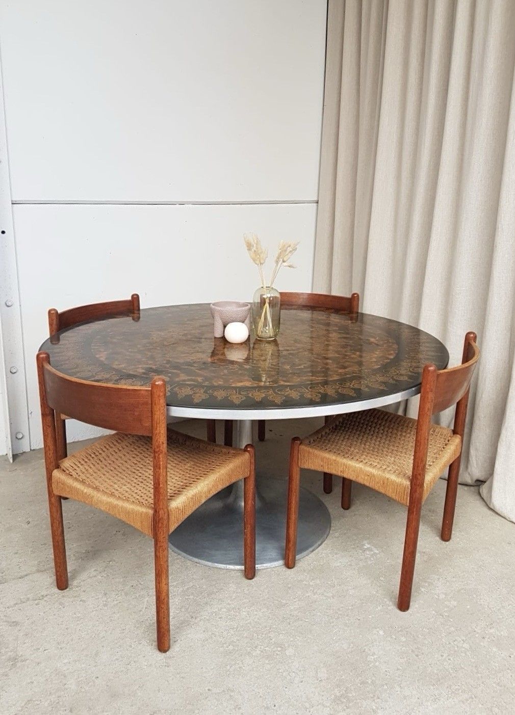 Vtg Mid Century Danish Tulip Dining Table Poul Cadovius Cado France & Son R844 photo furniture