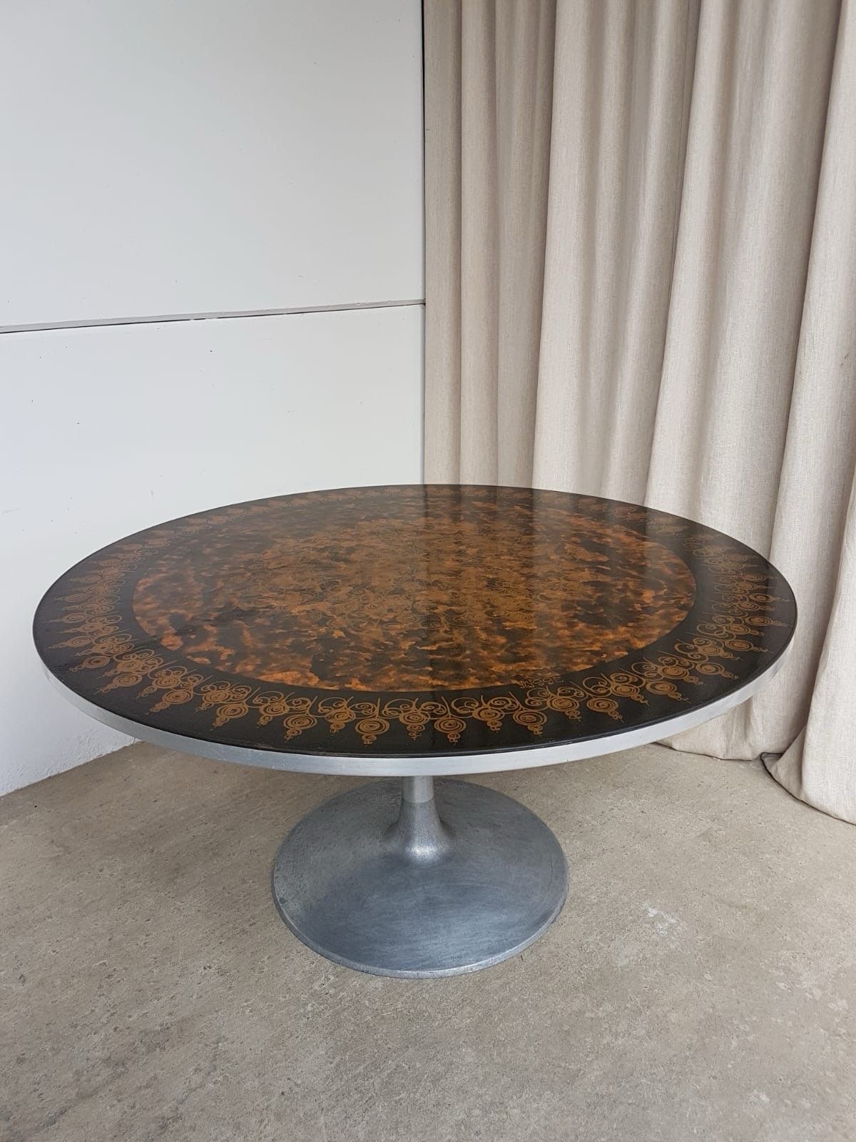 photo furniture Vtg Mid Century Danish Tulip Dining Table Poul Cadovius Cado France & Son R844