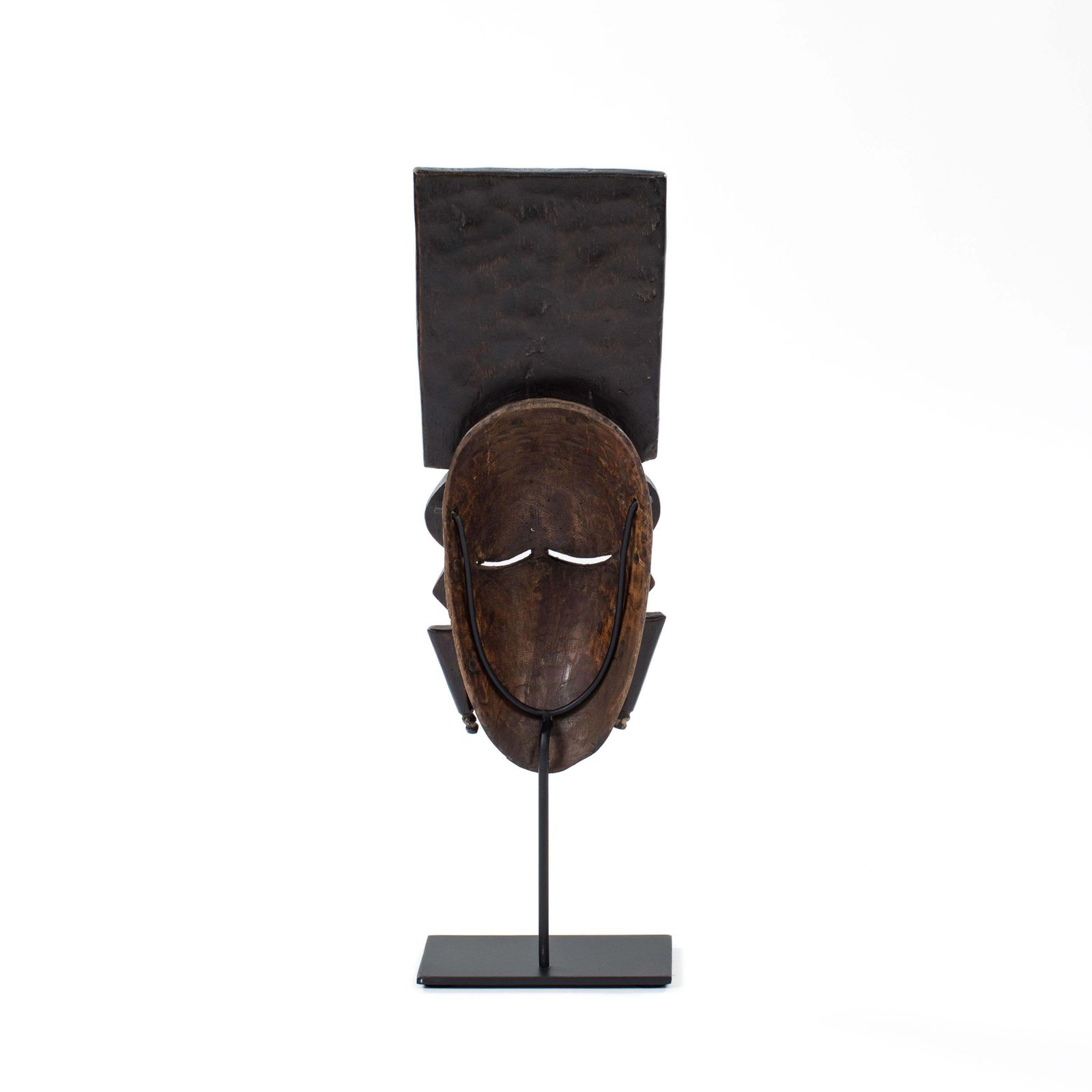 Africain Wooden Ligbi Mask Protruding Plate On The Head, Ivory Coast 1980s photo vinterior