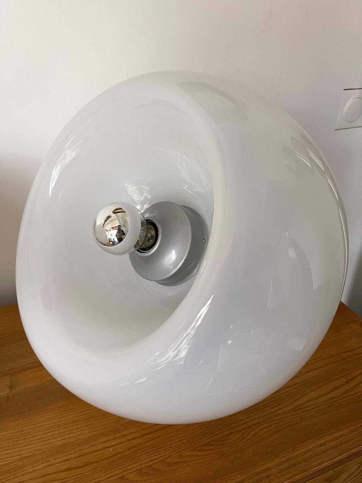 Space Age Pair Of Vacuna Murano Glass Lamps By Artemide, Italy, 1968 photo for sale