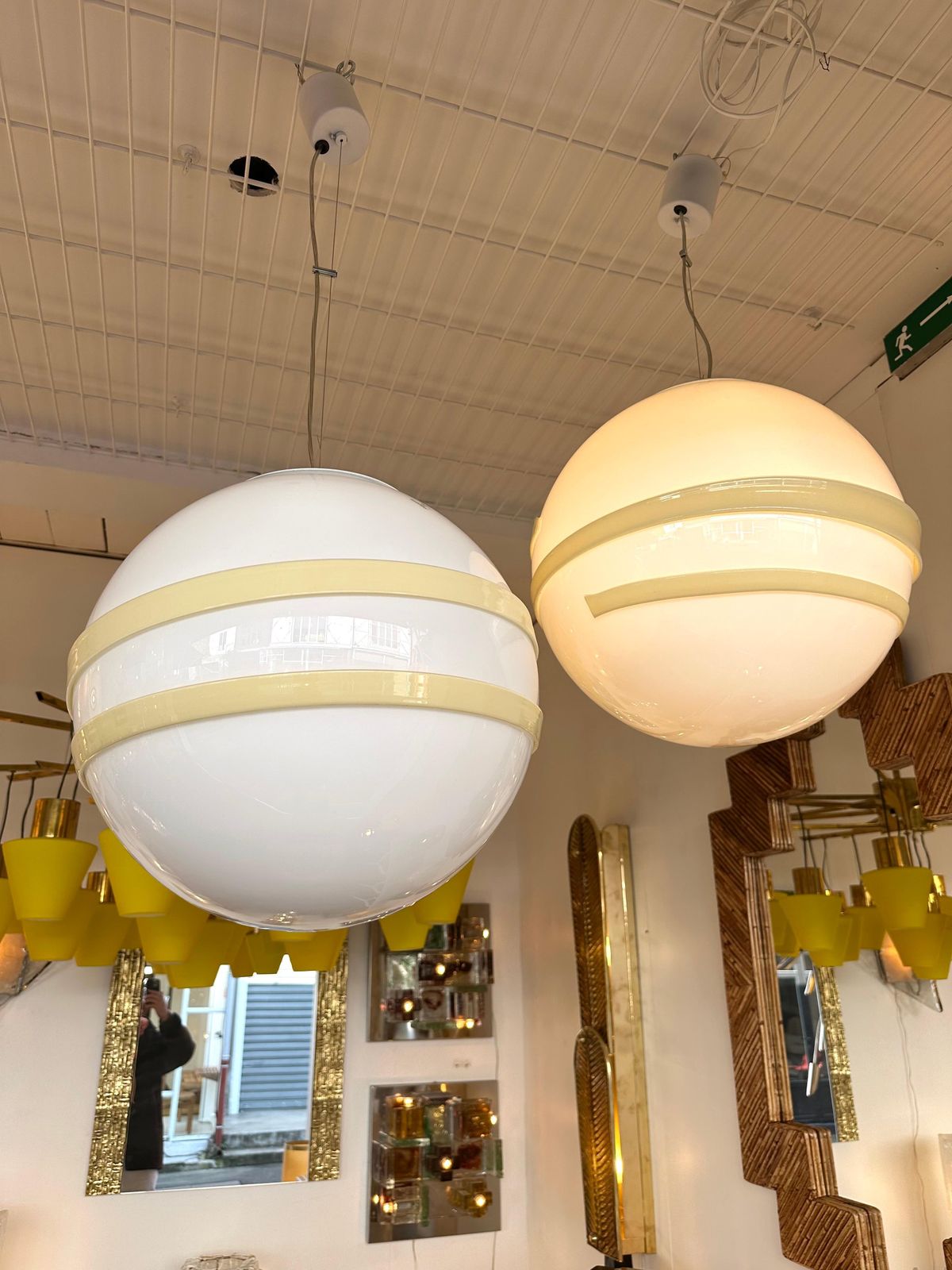 Saturn Ball Murano Glass Pendant Lighting By Murano Due, Italy, 1990s photo 2398.0
