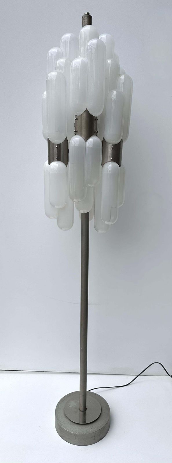 Floor Lamp Torpedo Murano Glass Metal By Carlo Nason For Mazzega, Italy, 1970s photo Lighting