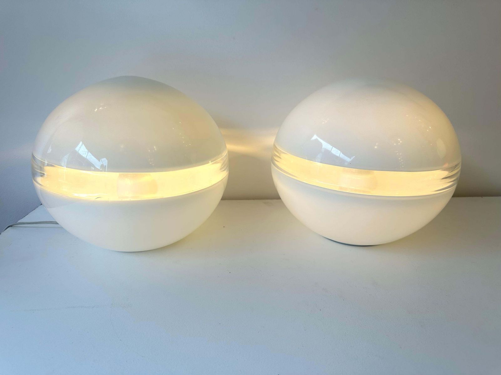 Pair Of Lamps Lt230 Murano Glass By Carlo Nason For Mazzega, Italy, 1970s photo furniture