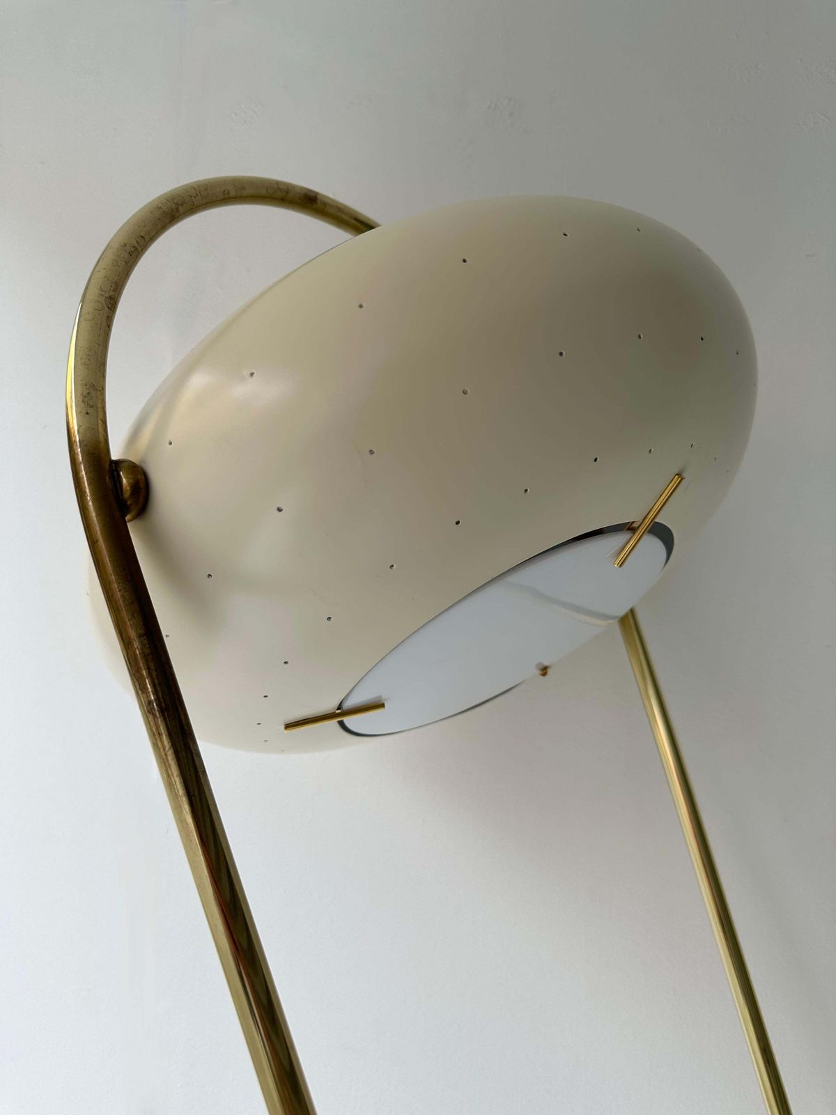 11136.0 Mid Century Floor Lamp Brass Metal By Angelo Lelii For Arredoluce, Italy, 1950s photo