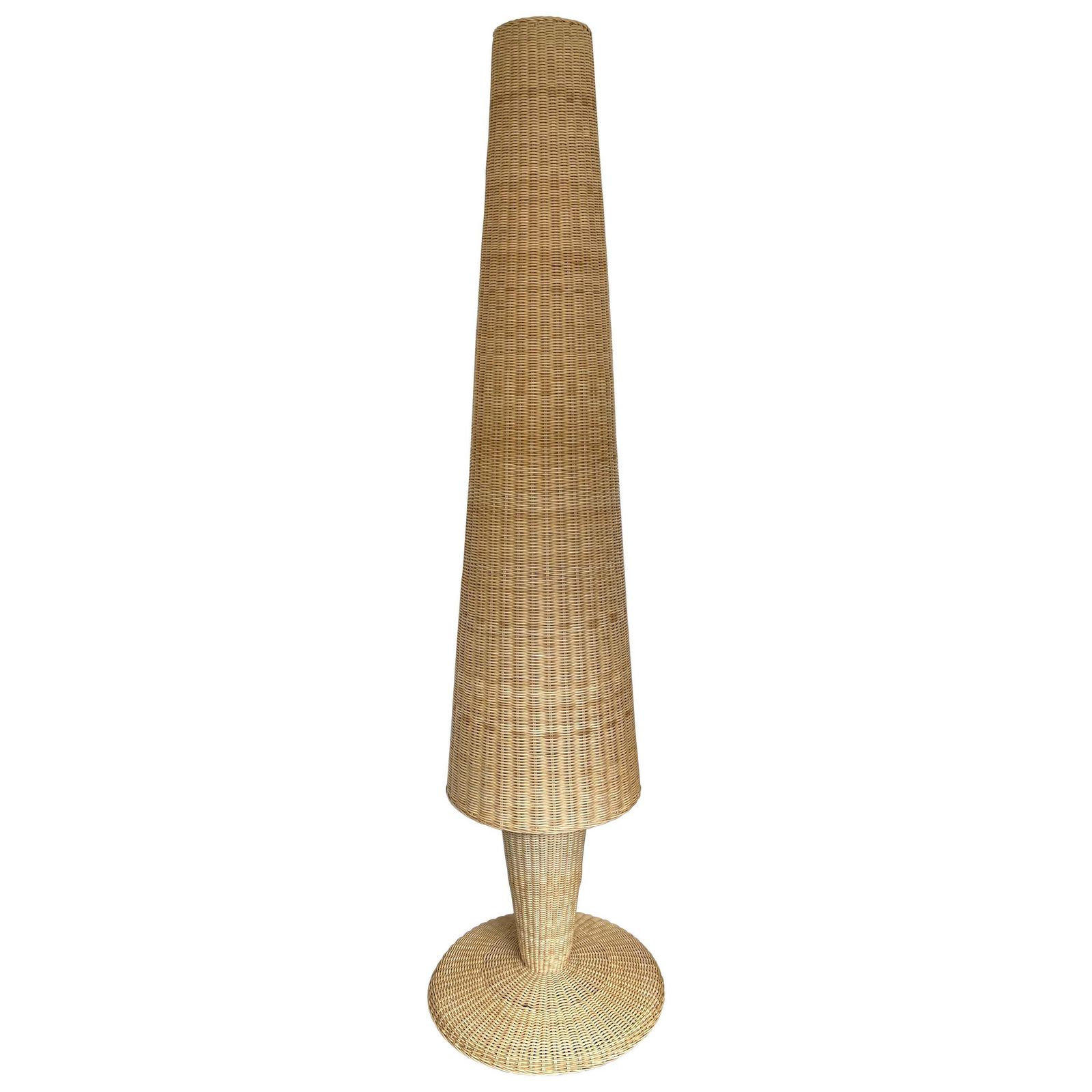 Rattan Floor Lamp By Gasparucci Italo, Italy, 1980s