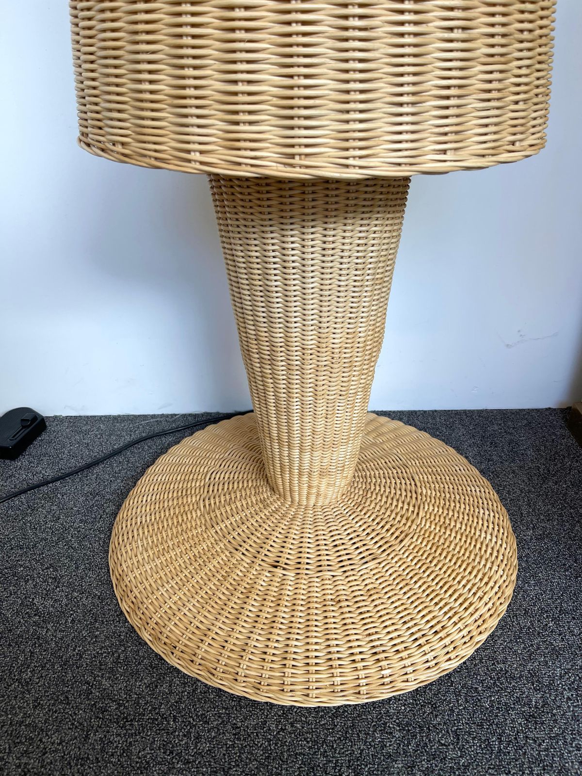 photo for sale Rattan Floor Lamp By Gasparucci Italo, Italy, 1980s