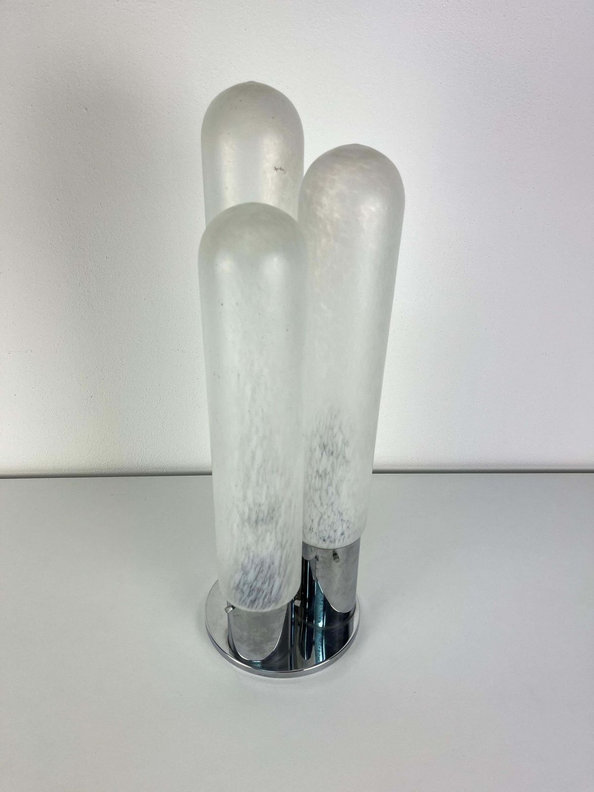 3 Light Murano Glass Table Lamp By Carlo Nason For Mazzega, 1970s photo vintage