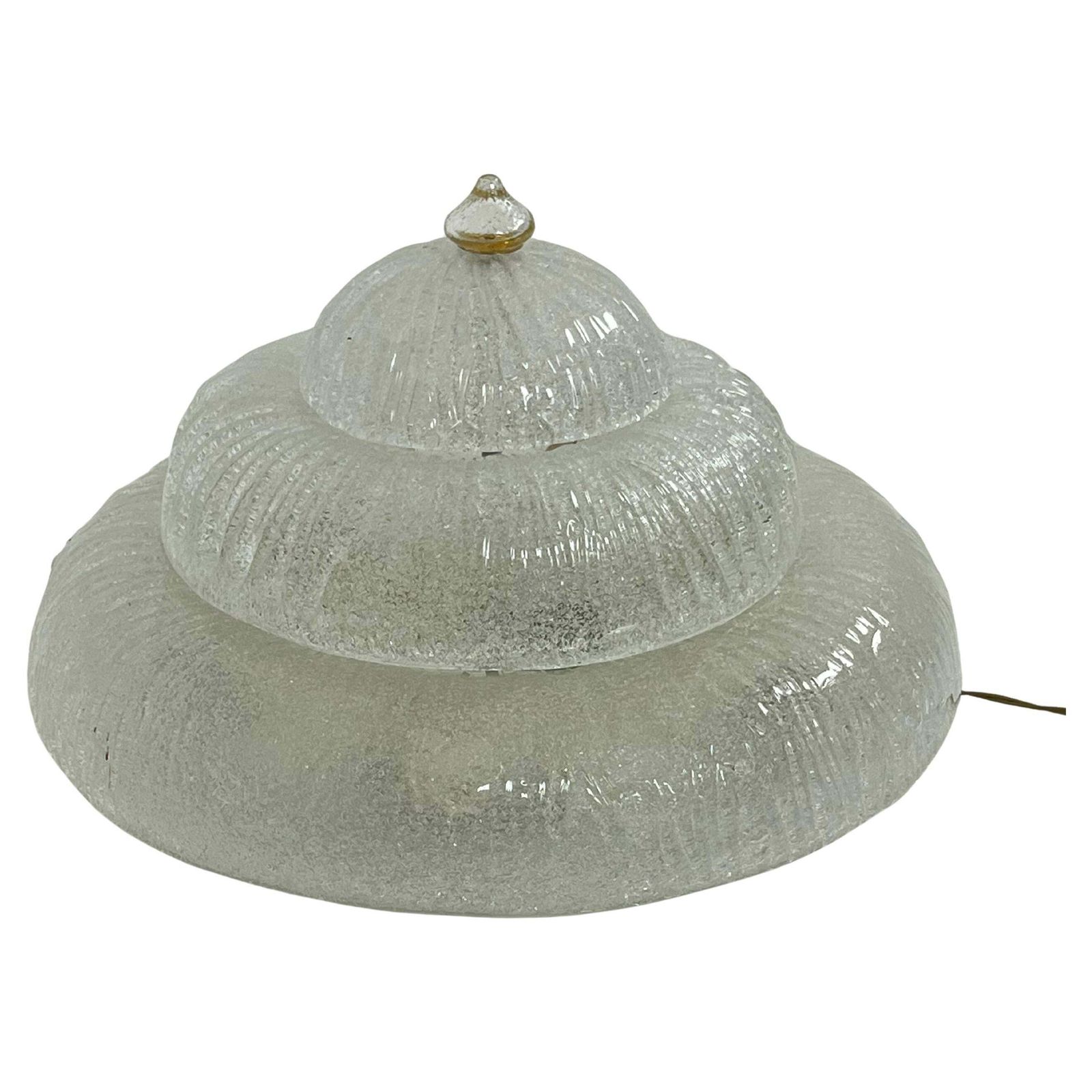 Venetian Ceiling Lamp Mid Century Murano Glass, 8 Lights 1960s