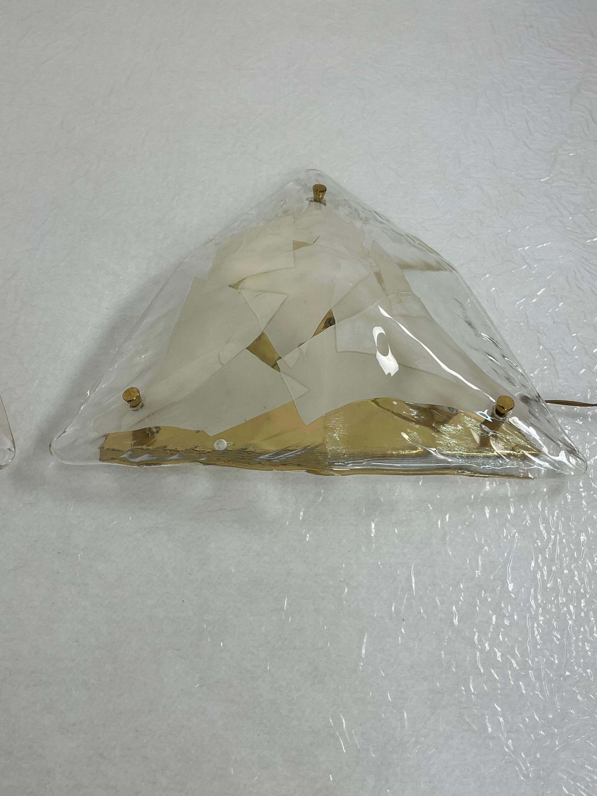 Set Of 3 Murano Glass Wall Lamps "La Murrina" 1970s photo vinterior