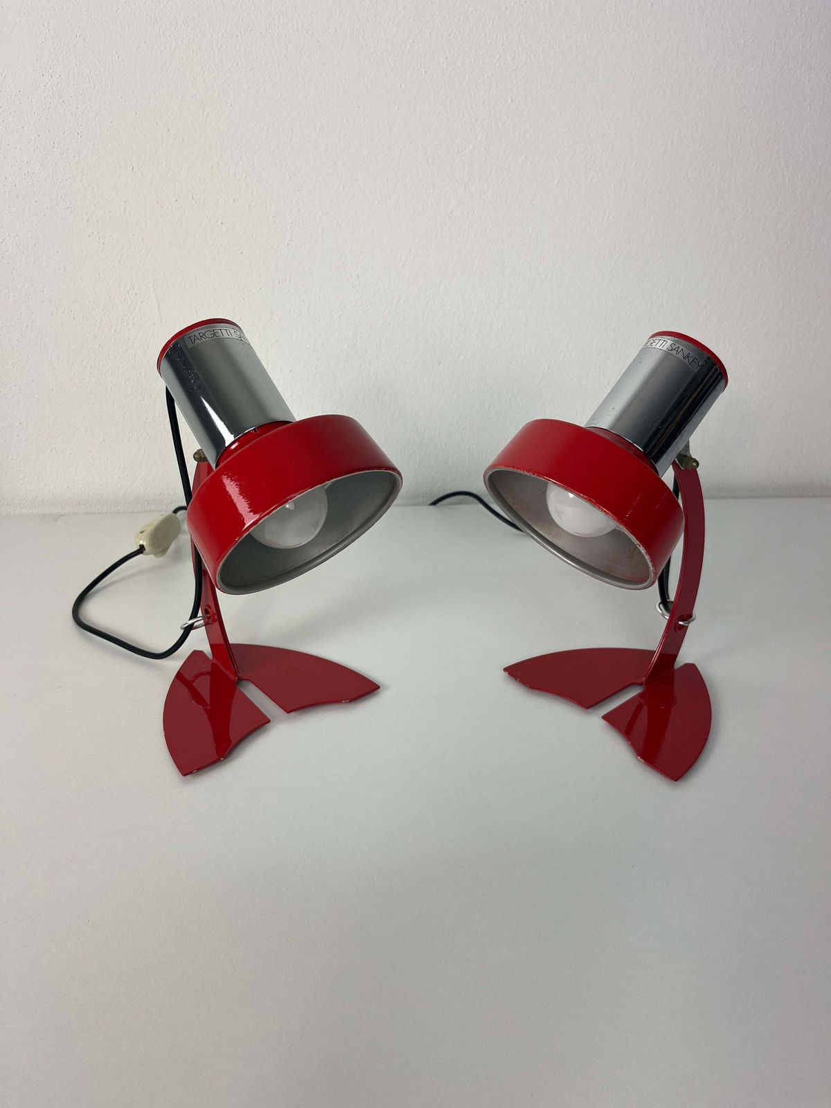 Set Of 2 Made In Italy Bedside Lamps Targetti Sankey, 1970s photo vintage