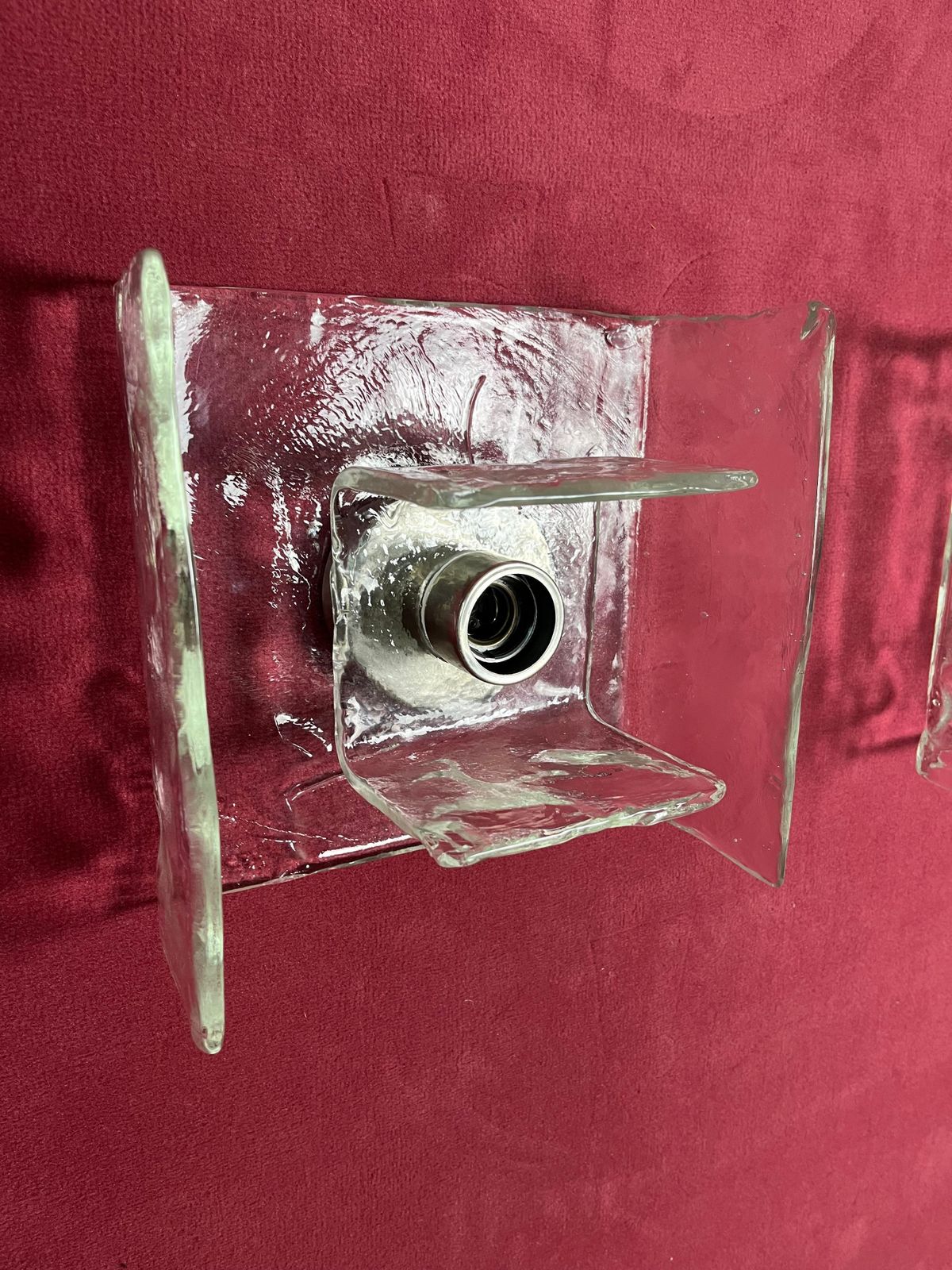 1628.0 Set Of 2 Glass Wall Lamps By Carlo Nason For Kalmar, 1960s photo