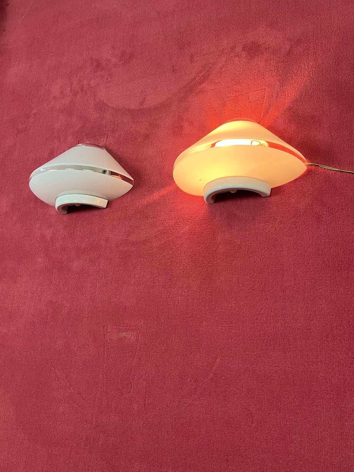 Set Of 2 Mid Century Italian Murano Glass Wall Lamps, 1960s photo buy