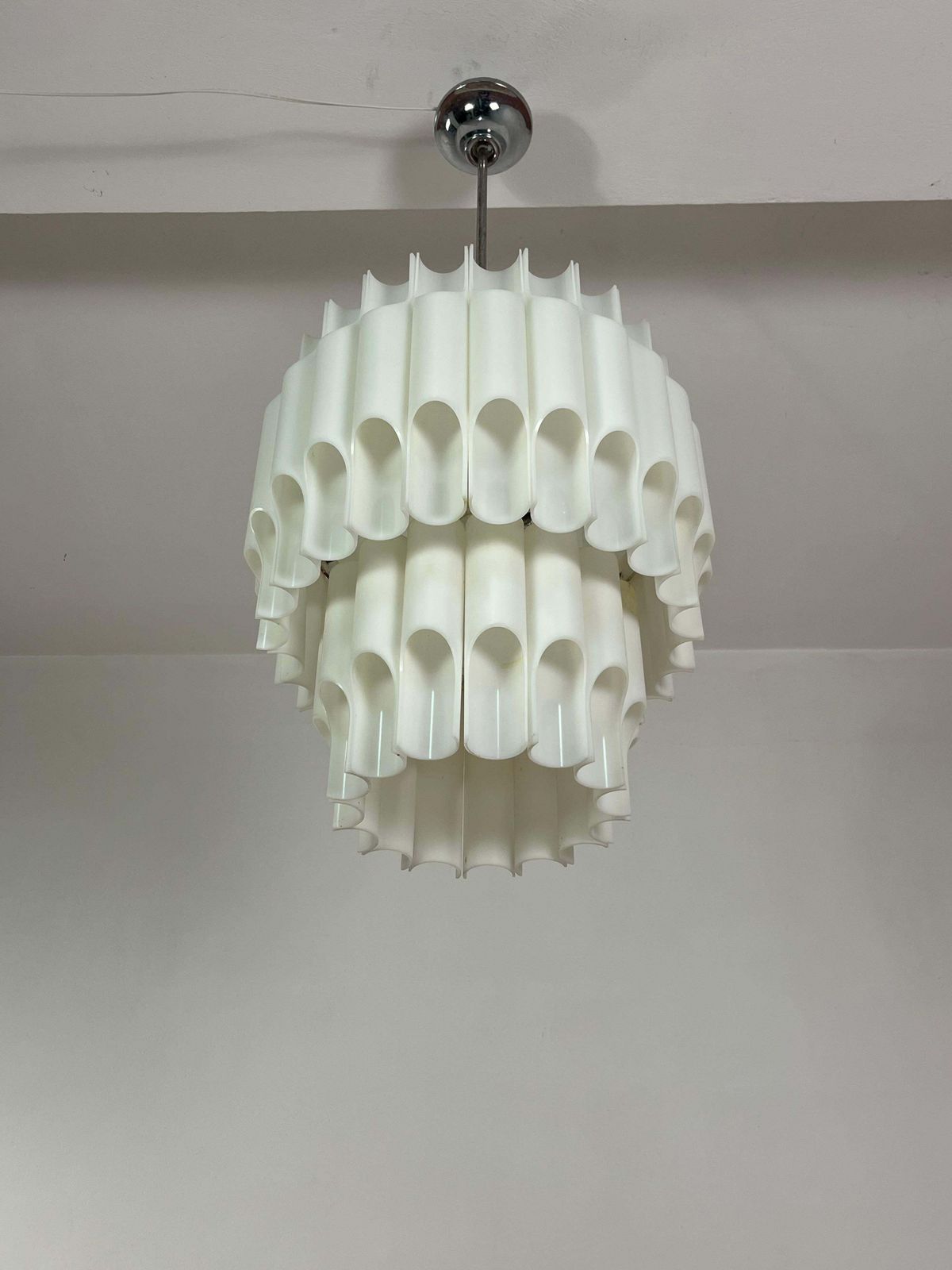 Wonderful "Teulada" Model Chandelier By Carlo Ponzio For Harvey Guzzini, 1972 photo buy
