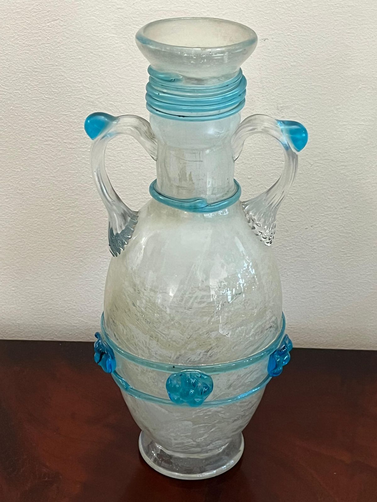 Excavated Murano Glass Vase Attributed To Flavio Poli For Seguso 1940s photo vinterior