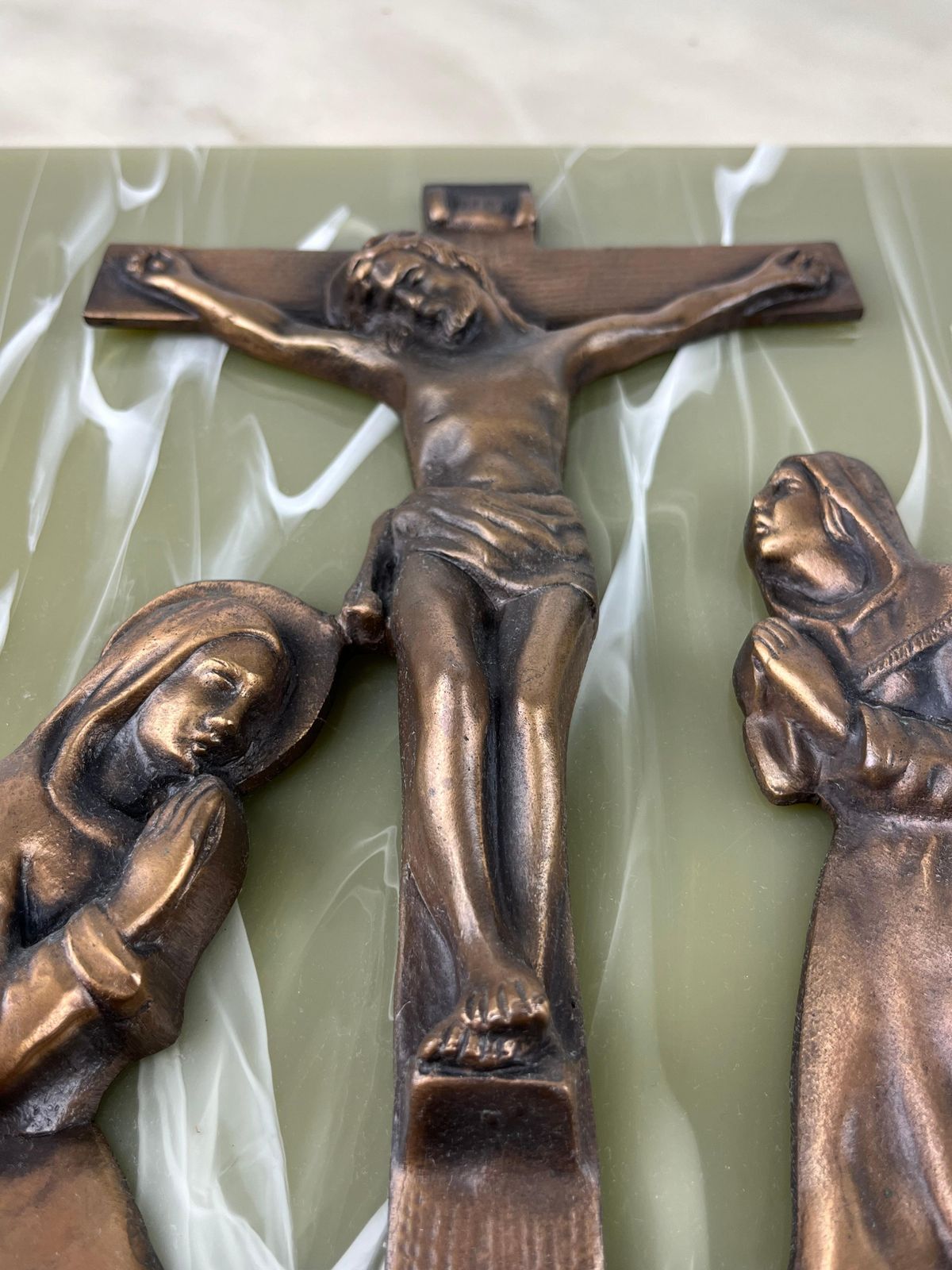 Jesus On The Cross, Bronze On Plexiglass, Italy, 1970s photo 343.0