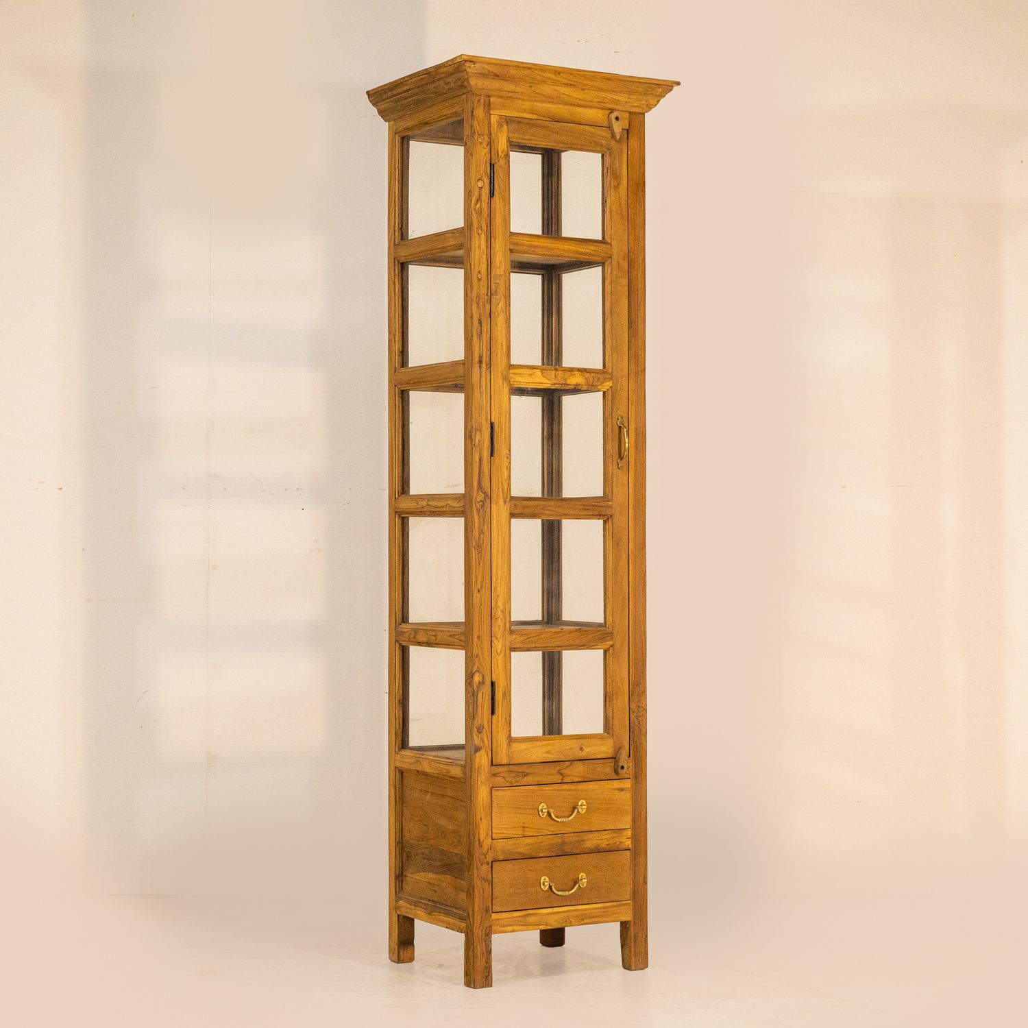 Indian Wood 6ft Glass Showcase Ra 15 photo for sale