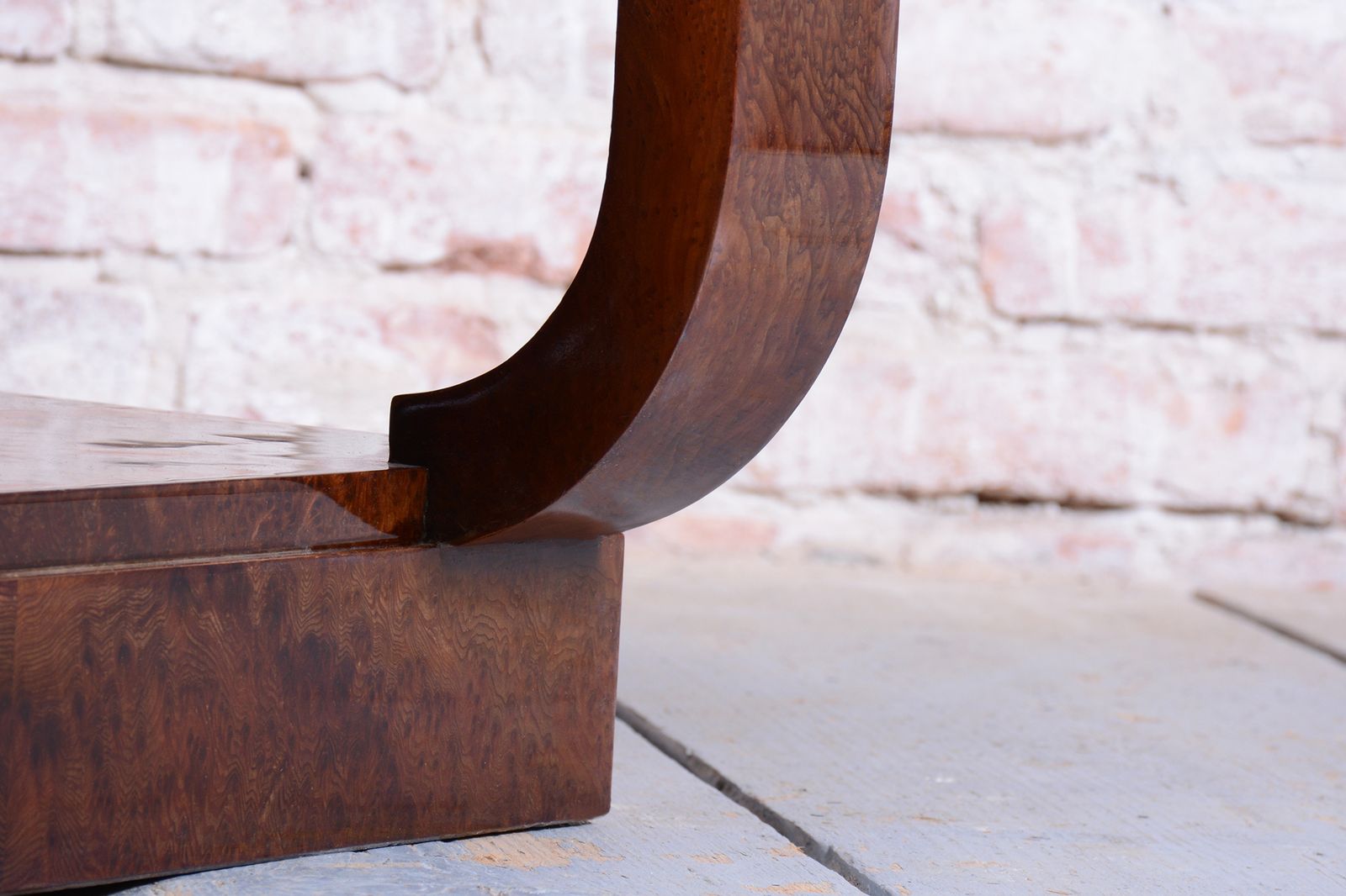photo vintage Pair Of Restored Art Deco Bedside Tables, Beech, Revived Polish, France, 1920s