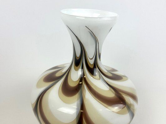 Vintage Murano Opaline Florence Vase Attributed To Carlo Moretti, 1970s photo vinterior