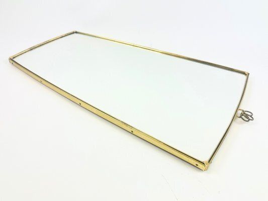 Mid Century German Wall Mirror In Aluminium, 1950s photo furniture