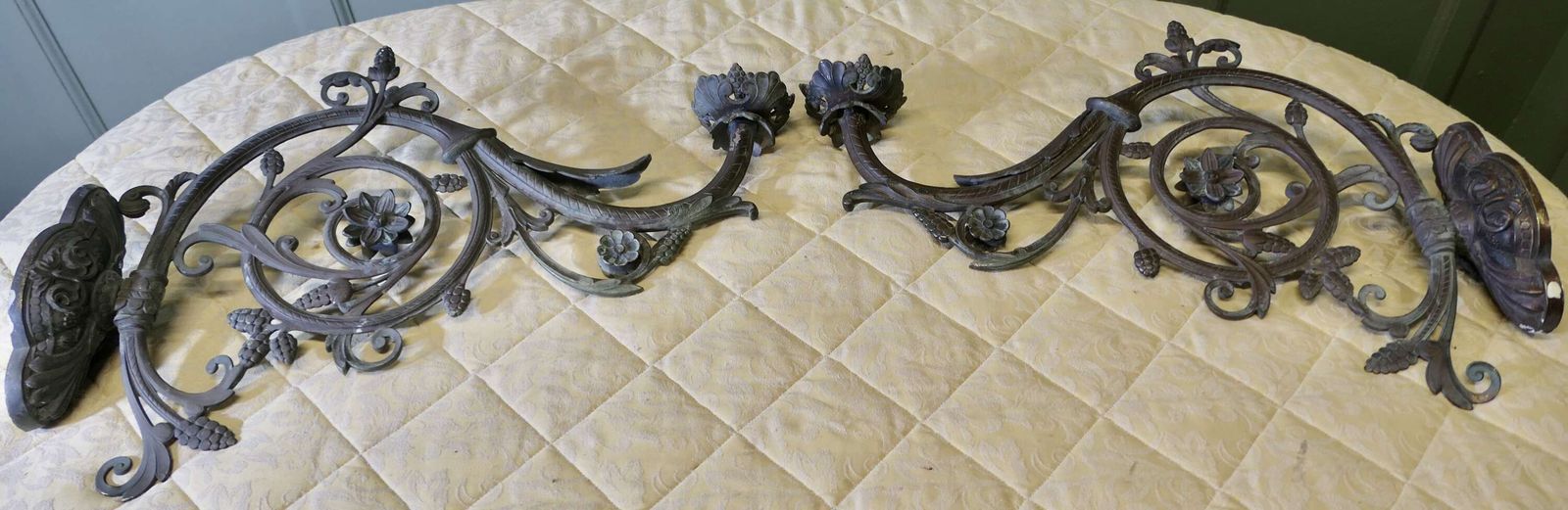 A Pair Of Very Elaborate French Bronze Brackets photo furniture