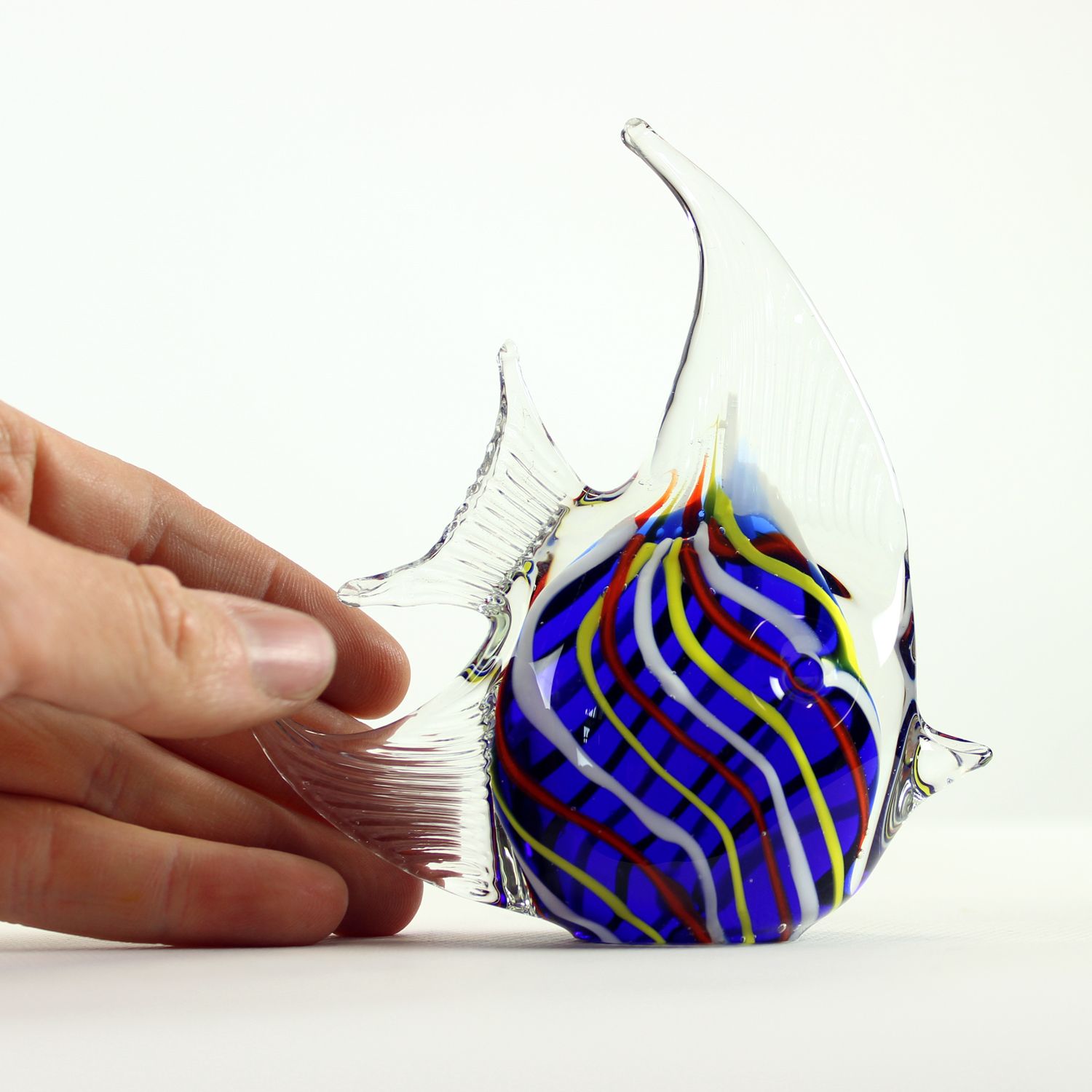 Stunning Glass Fish Statue, Czechoslovakia 1960s photo Art