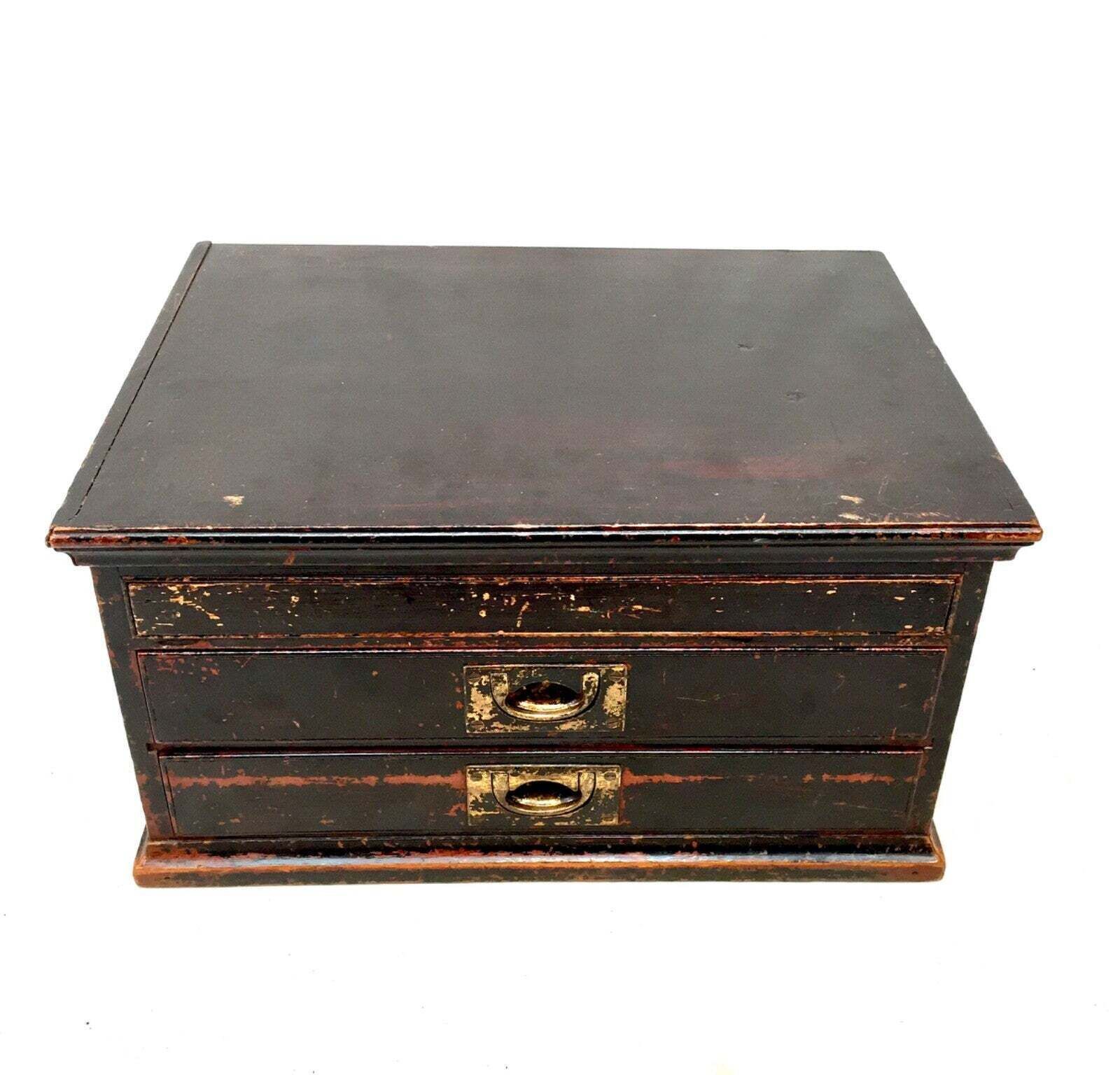 photo furniture Antique Wooden Shop Display Sewing Cabinet For G L Turneys Needles Haberdashery