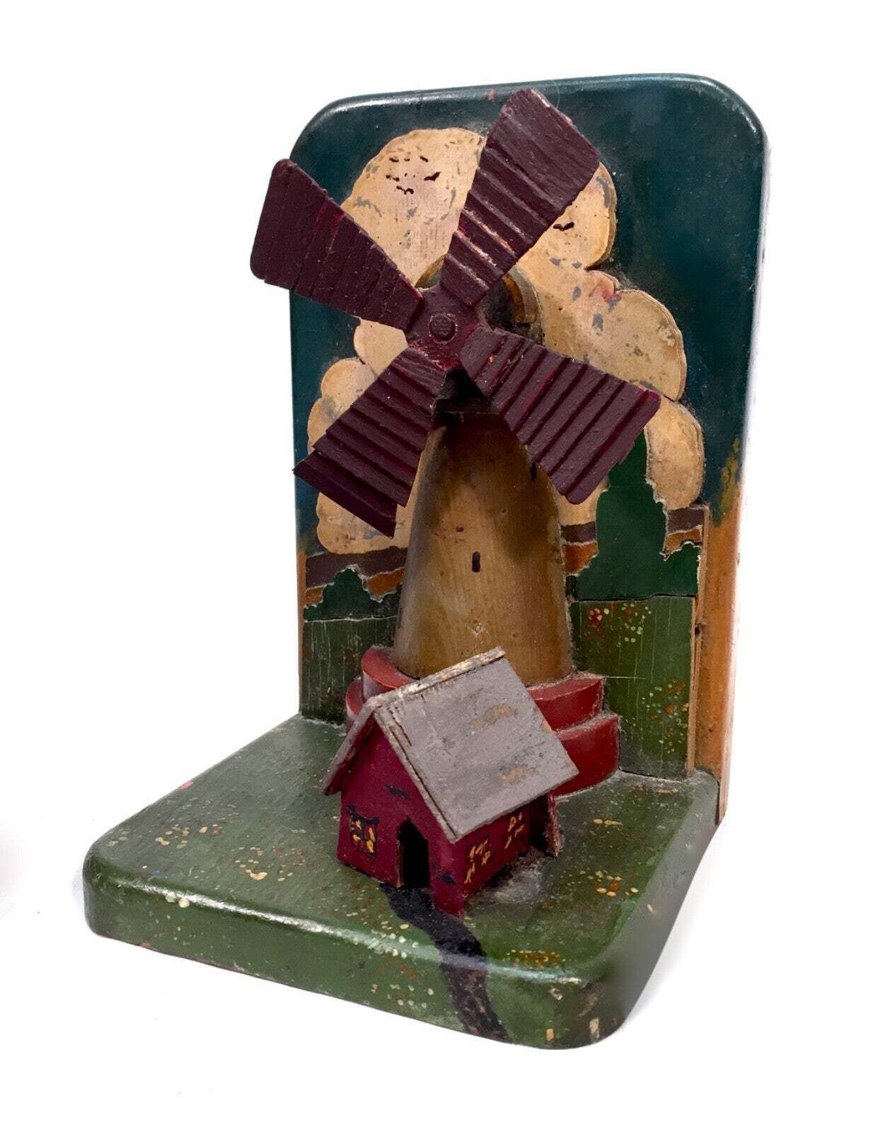 Antique Pair Of Early 20th Century Hand Crafted Wood Bookends / Book Ends C1930 photo 159.0