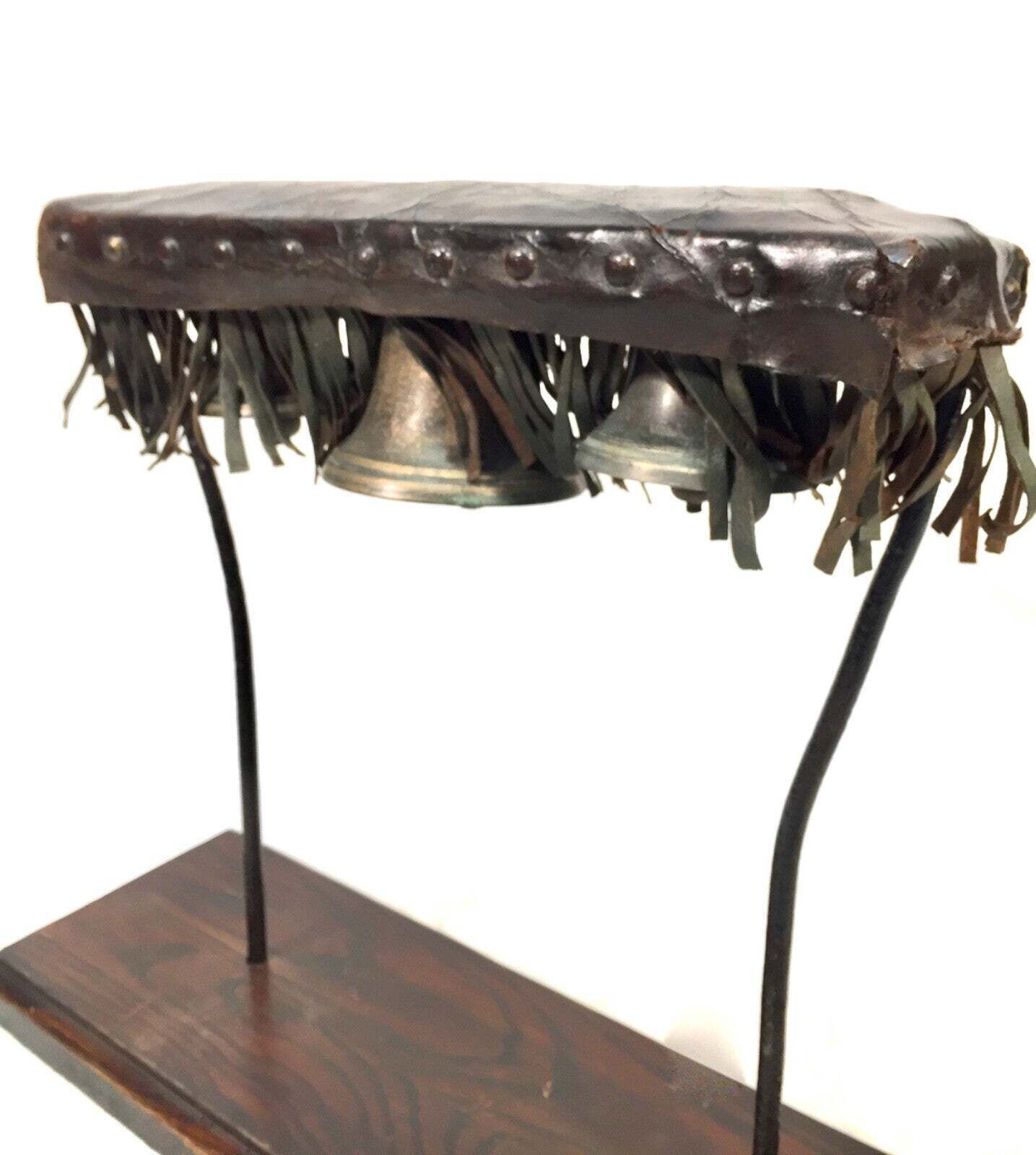 Antique Set Of Shire Horse Belfry / Set Of Team Bells Mounted On Stand C.1900 photo furniture