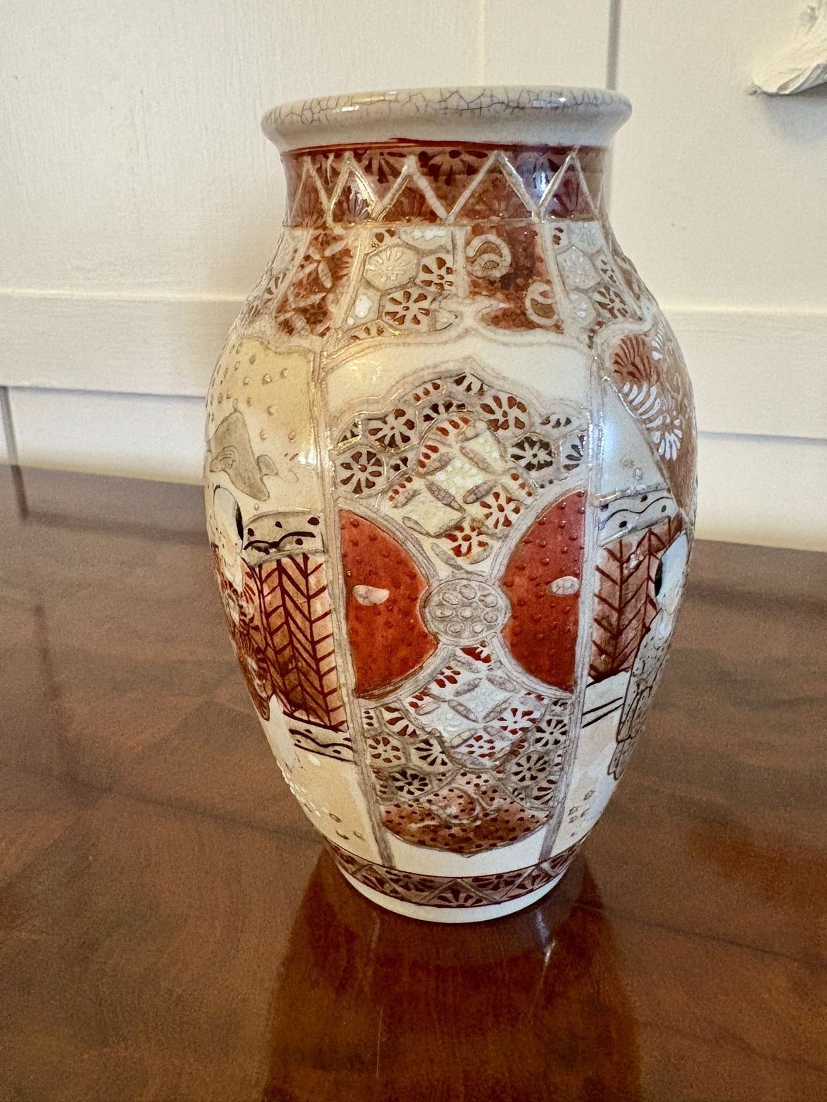 Pair Of Antique Early 20th Century Quality Satsuma Vases photo furniture