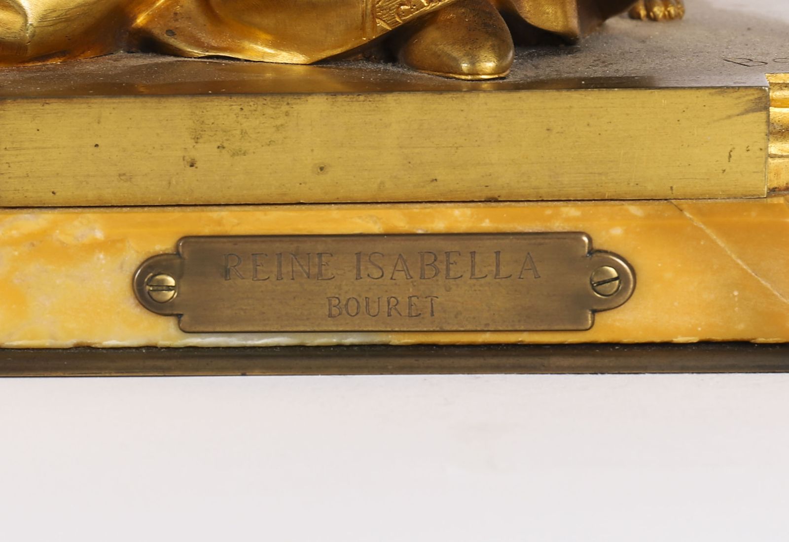 photo furniture Antique Gilt Bronze Sculpture Of Reine Isabella By  Eurotrope Bouret C 1870