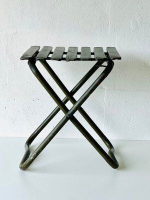 Industriële Opvouwbare Metalen Stoel, Jaren 1970 photo for sale