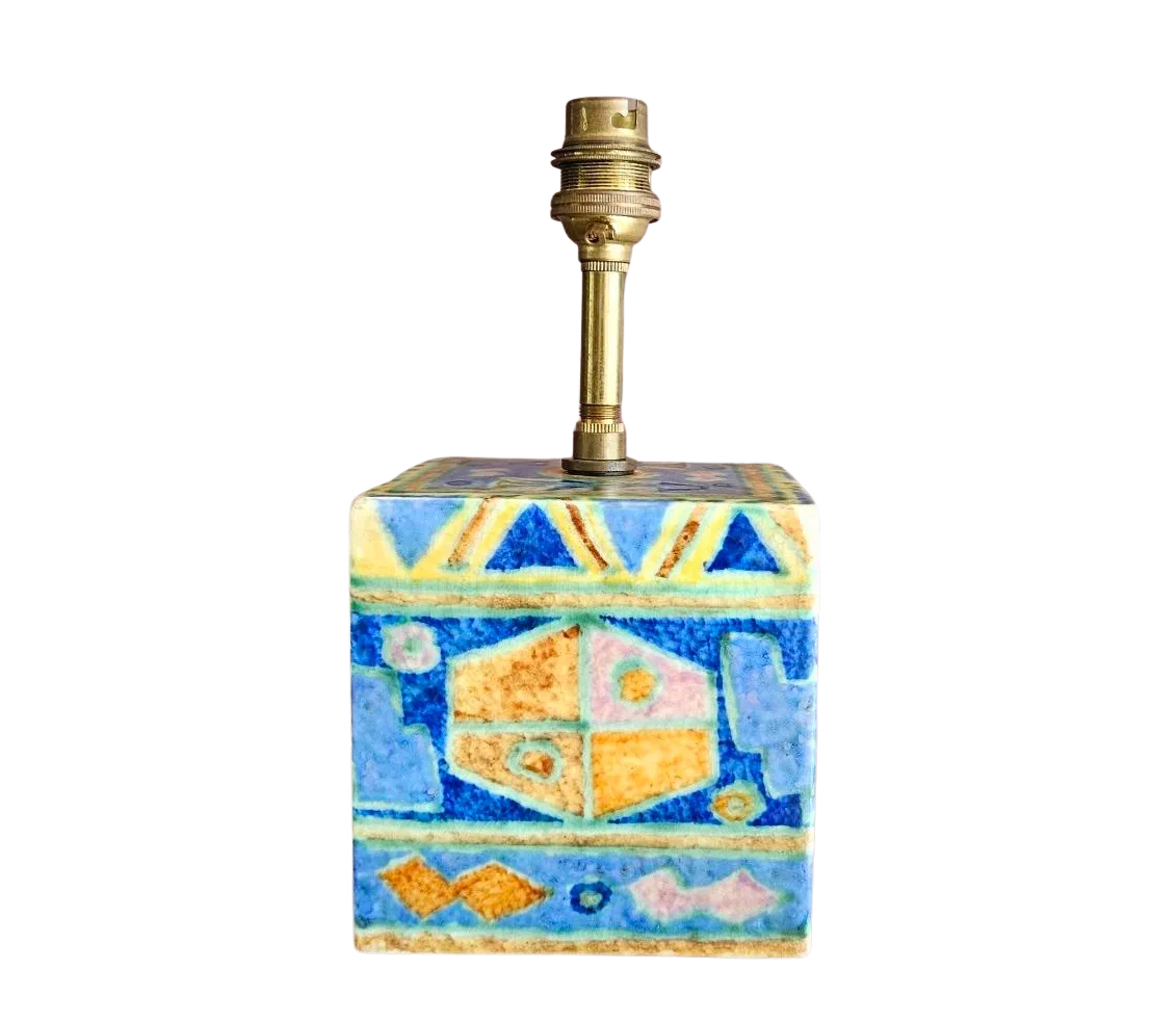 Crown Devon Art Deco Mattajade Geometric Aztec Lamp Base