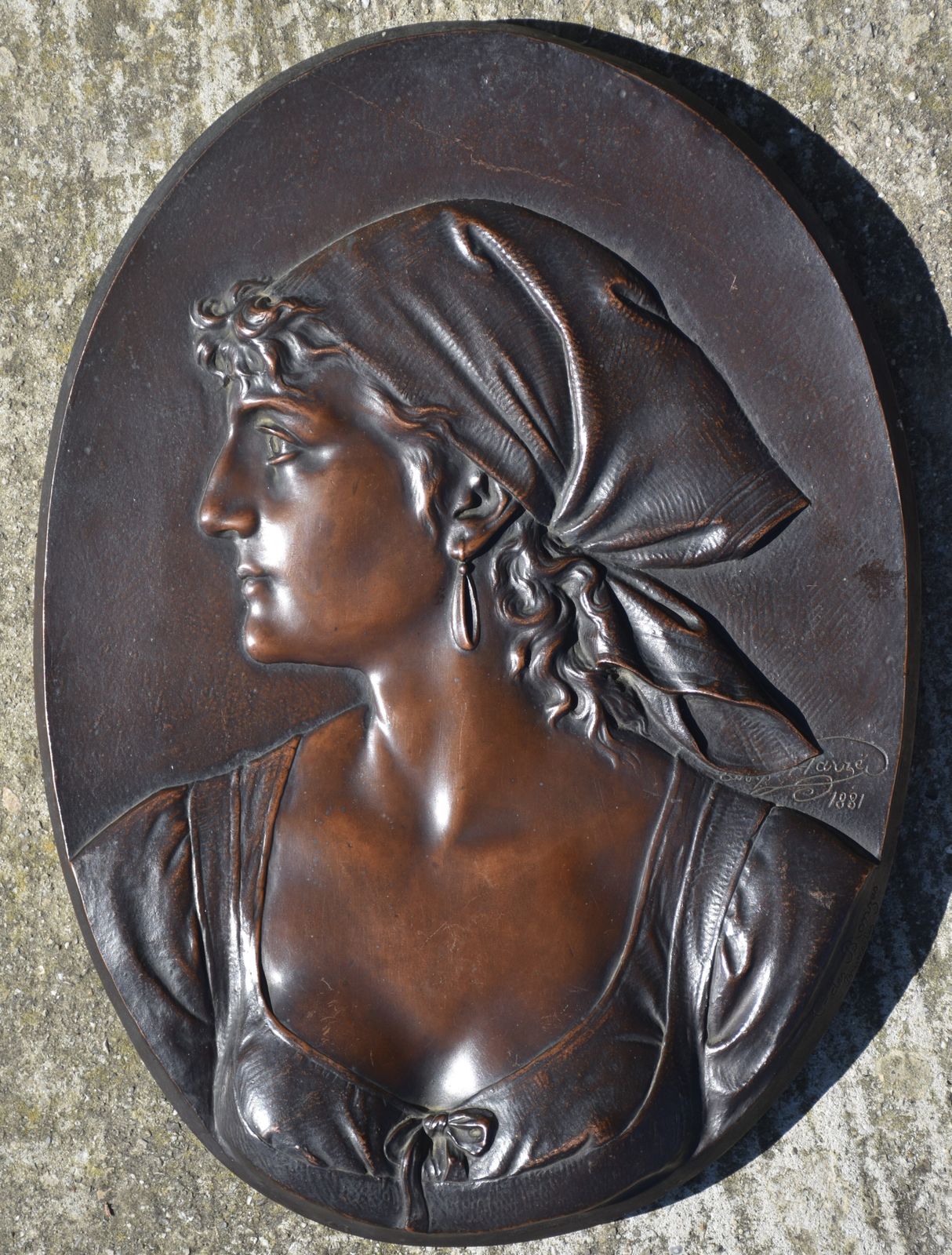 Léopold Harzé, Bust Of A Field Worker (1881) photo vinterior