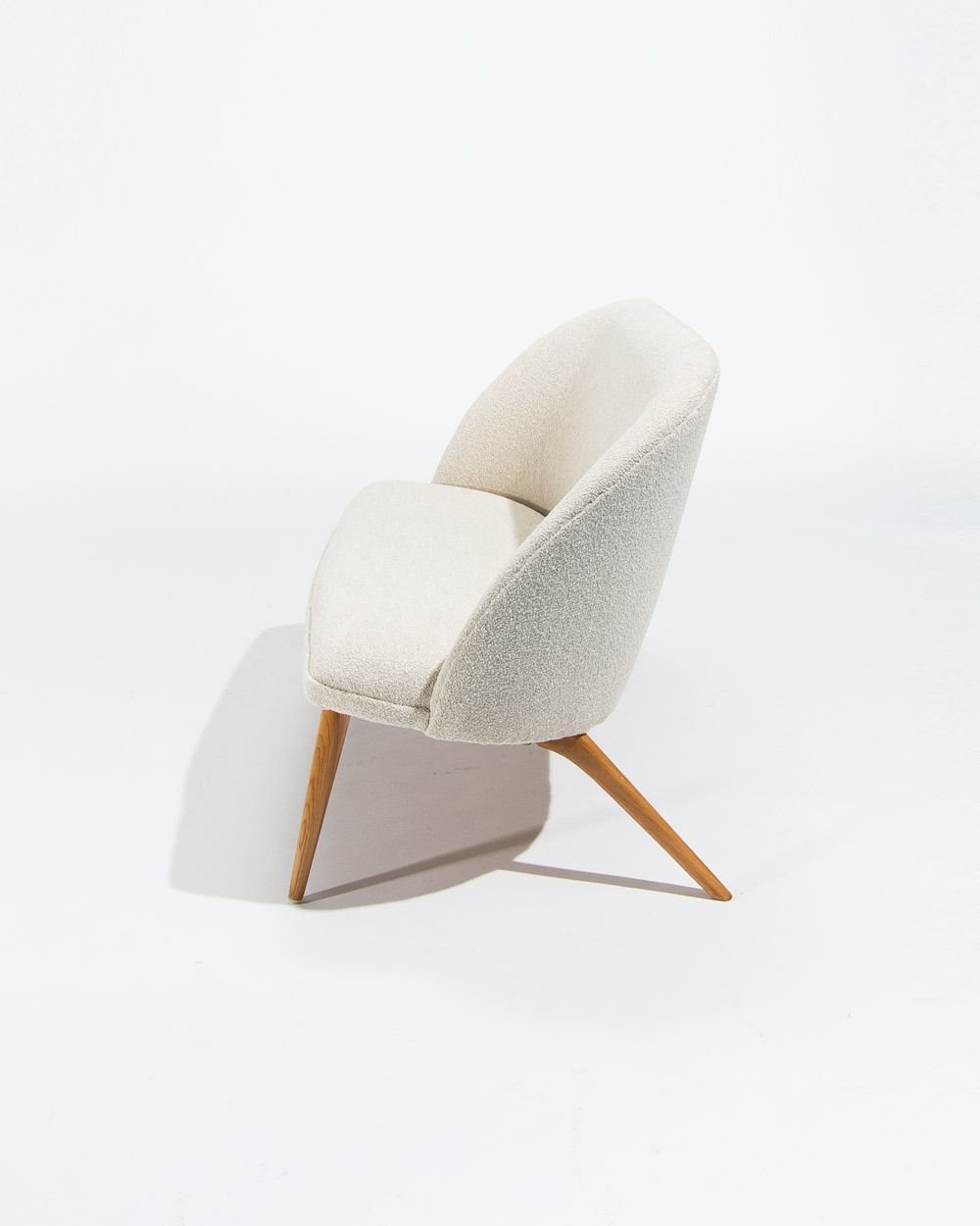 1940’s Swedish Grace Sofa In Cream Boucle, Mid Century Scandinavian Design photo 3450.0