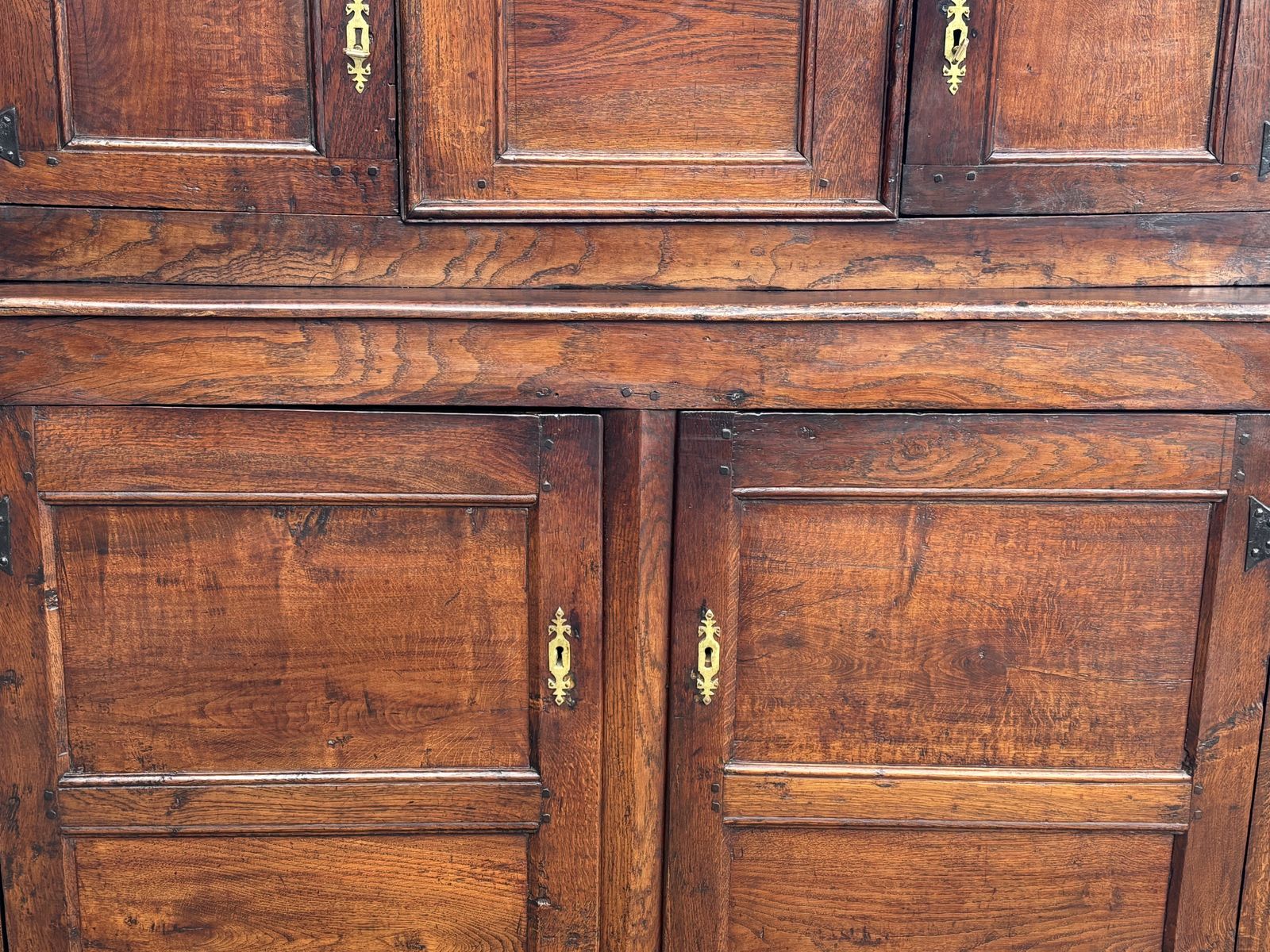 18th Century English Elm Court Cupboard photo furniture