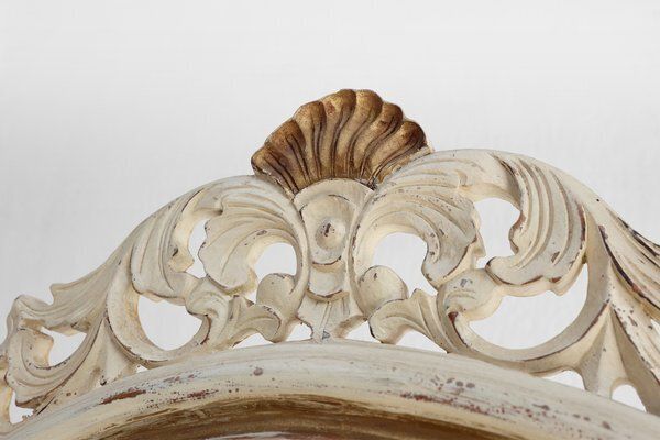 Mid Century Baroque Style Wooden Standing Dressing Mirror, France, 1950s photo vinterior