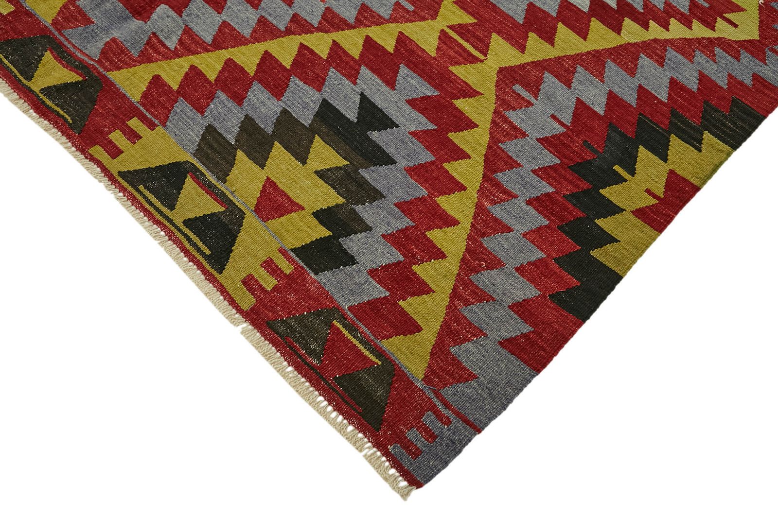 Handmade Multicolor Oriental Kilim Rug 181 Cm X 351 Cm photo Textiles