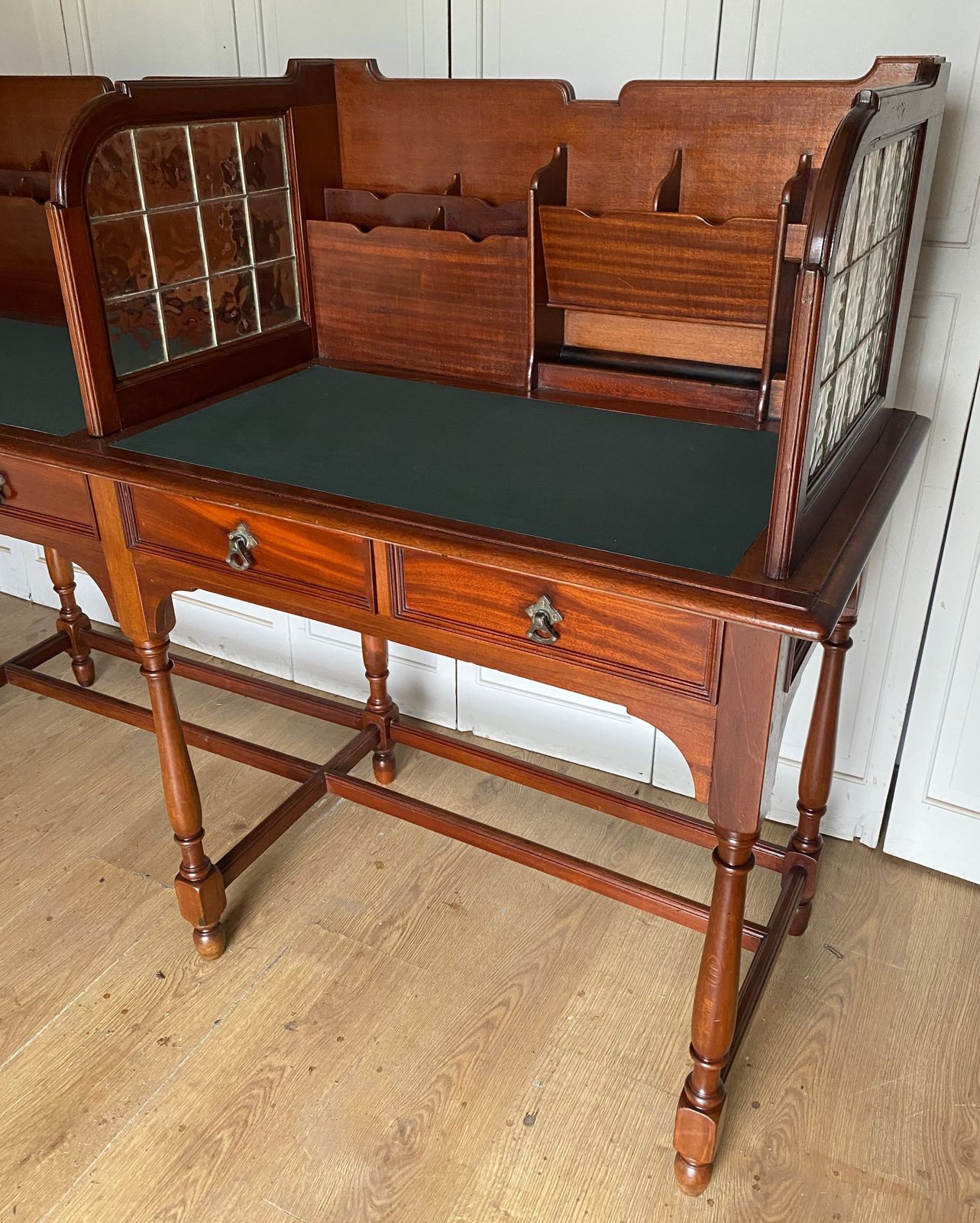 Furniture Mahogany Twin Clerks Desk, 1900s photo