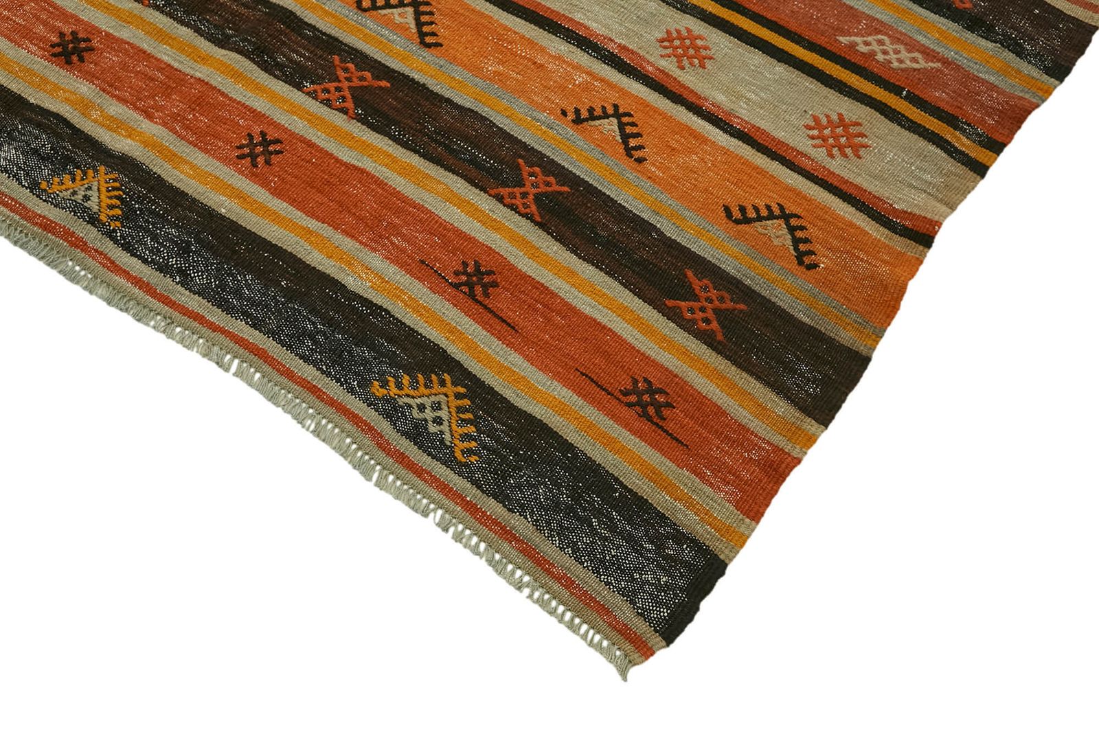 Handmade Multicolor Oriental Kilim Rug 174 Cm X 301 Cm photo Textiles