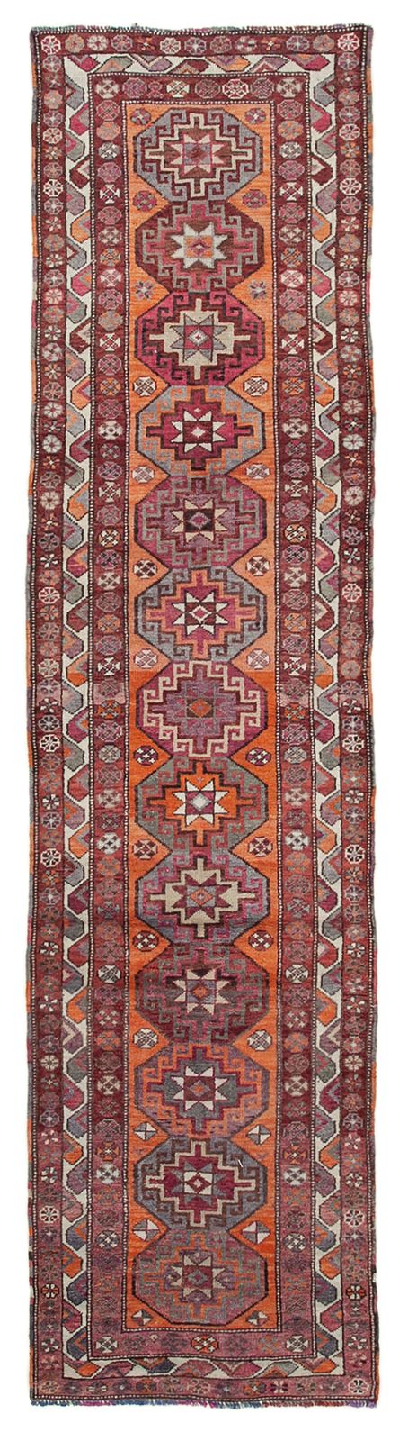 Handmade Purple Boho Runner Rugs 91 Cm X 375 Cm