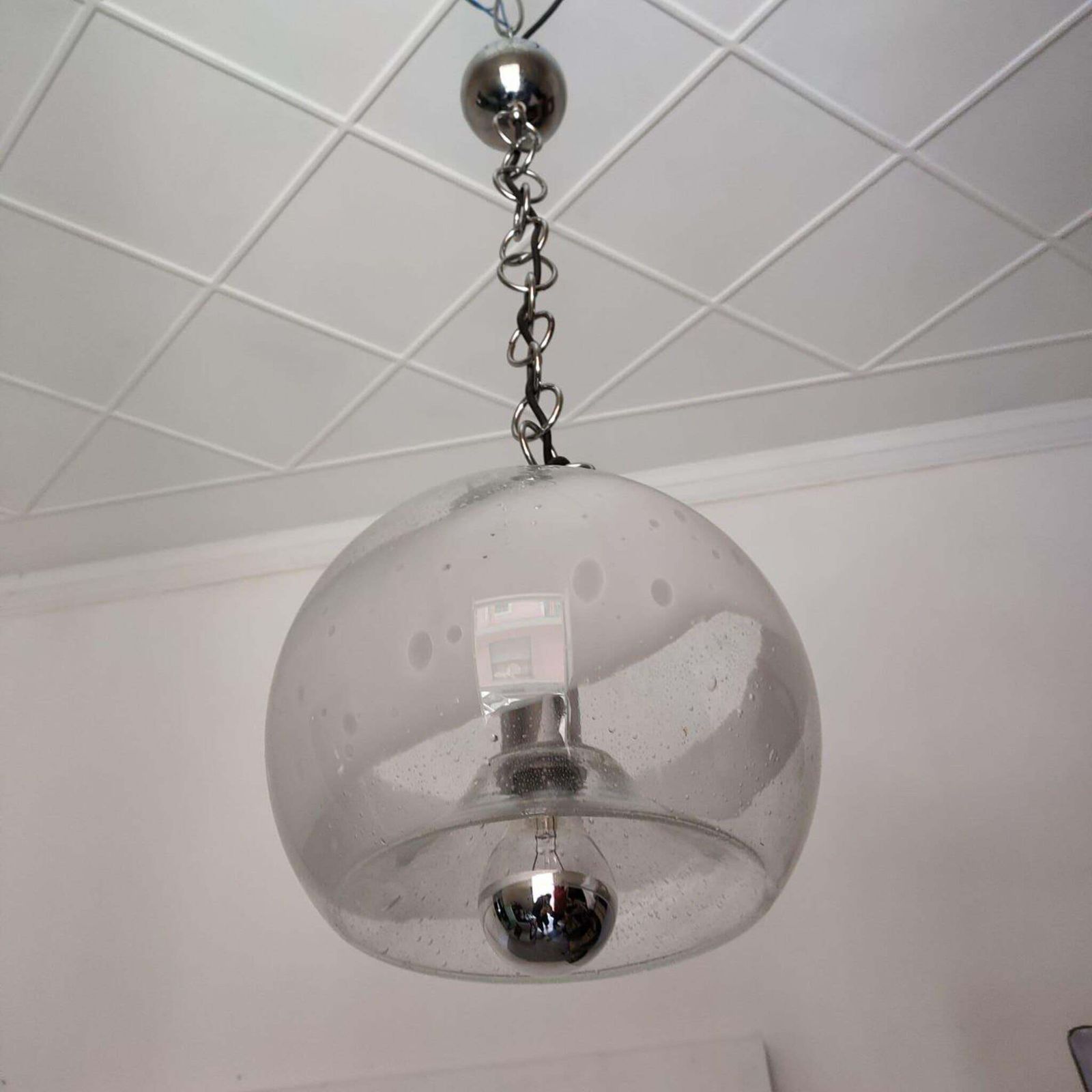Mid Century Modern Murano Glass Chandelier By Gino Poli, Italy, 1970s photo 860.0
