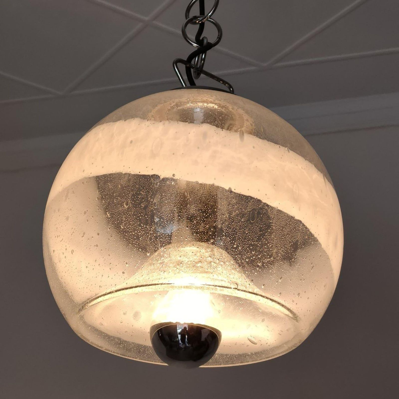 Mid Century Modern Murano Glass Chandelier By Gino Poli, Italy, 1970s photo buy