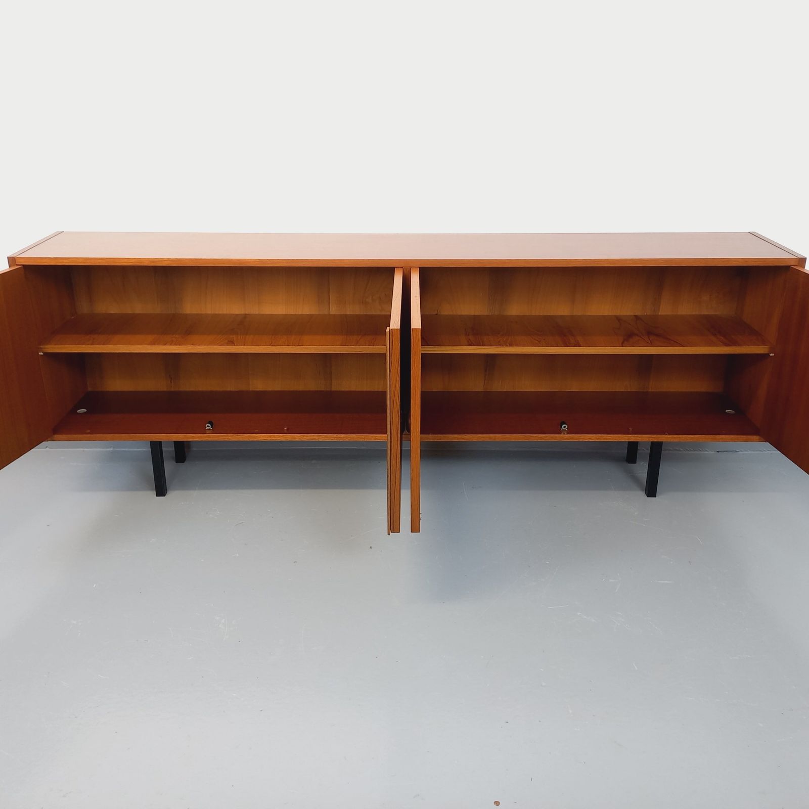 Modernist Sideboard In Teak With Black Metal Legs photo 1745.0