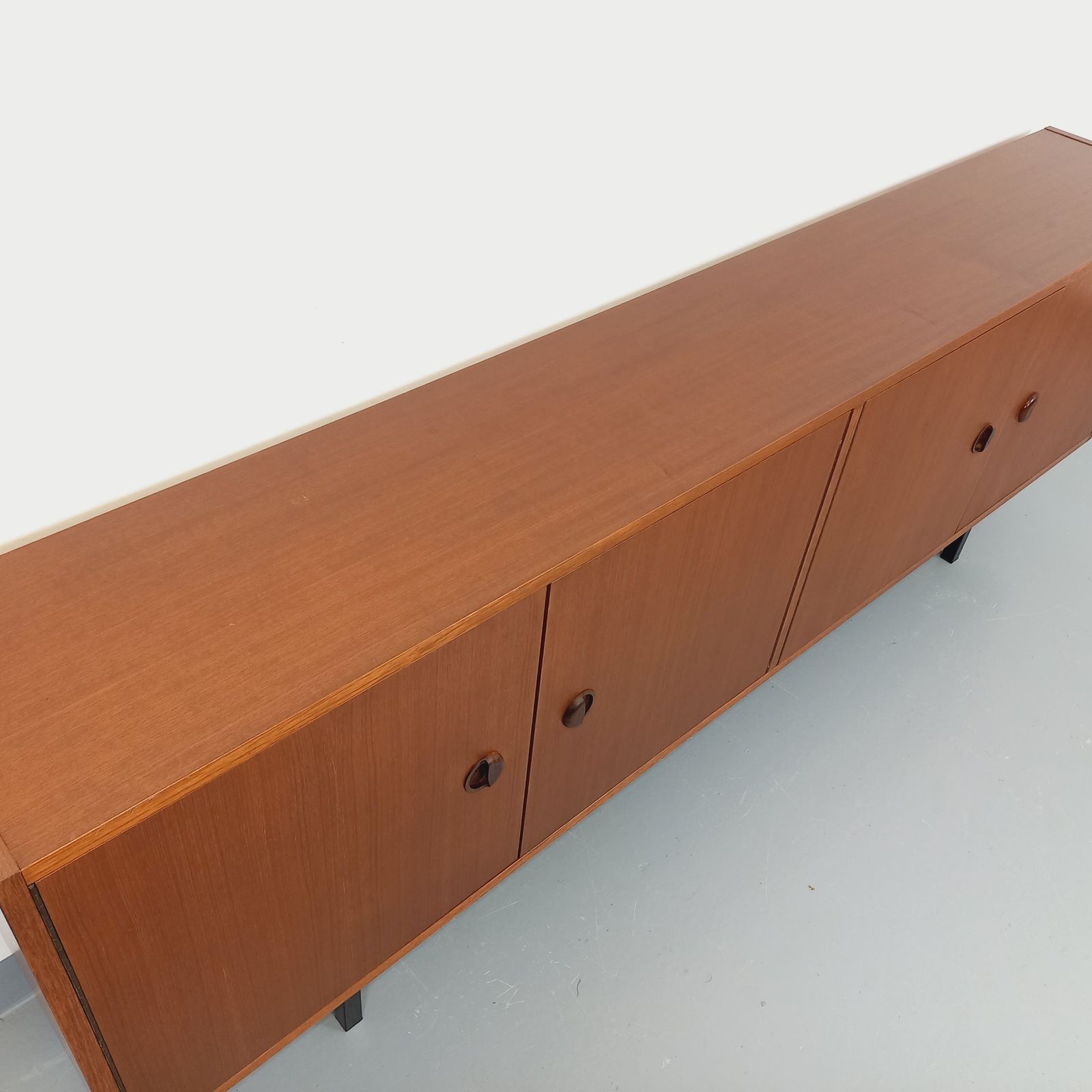 Modernist Sideboard In Teak With Black Metal Legs photo vintage