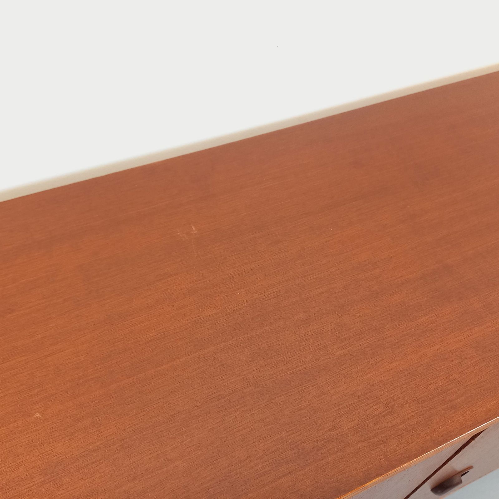 1745.0 Modernist Sideboard In Teak With Black Metal Legs photo