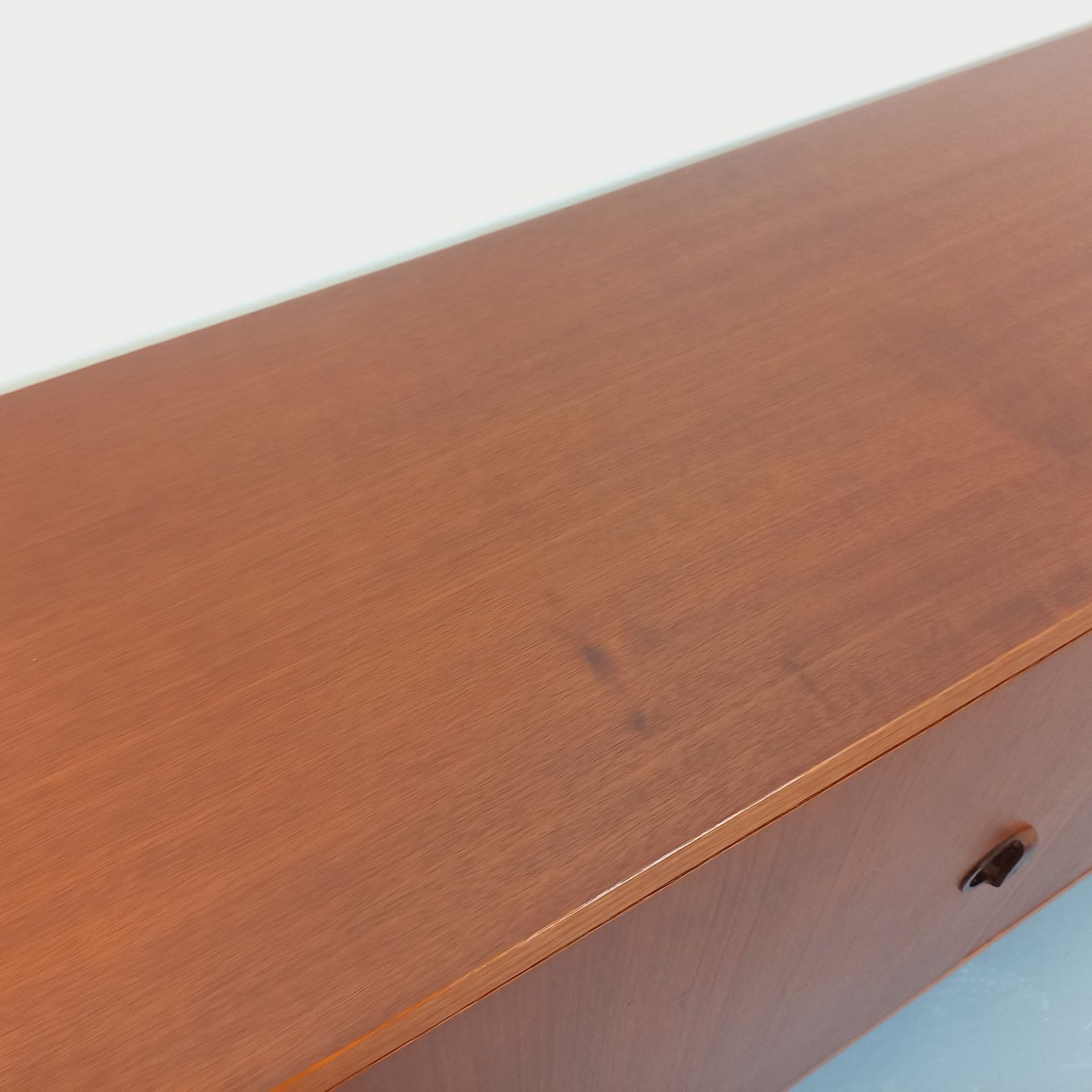 photo buy Modernist Sideboard In Teak With Black Metal Legs