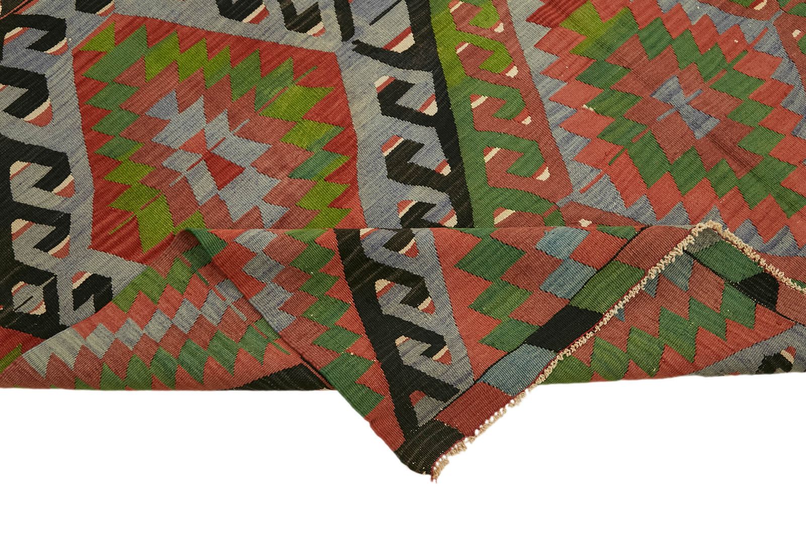 Handmade Multicolor Oriental Kilim Rug 198 Cm X 320 Cm photo vinterior