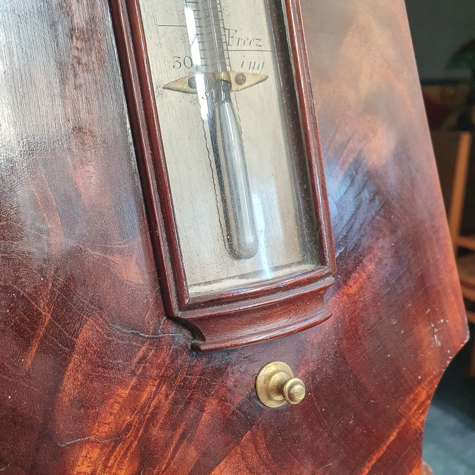 photo vinterior Barometer George The III French Royal Exchange London Mahogany Cased Barometer